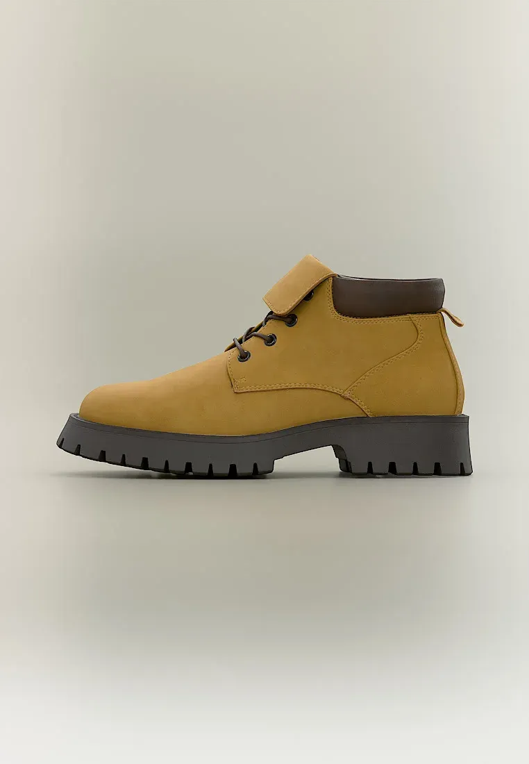 Pier One By Zalando Bottes à lacets Camel