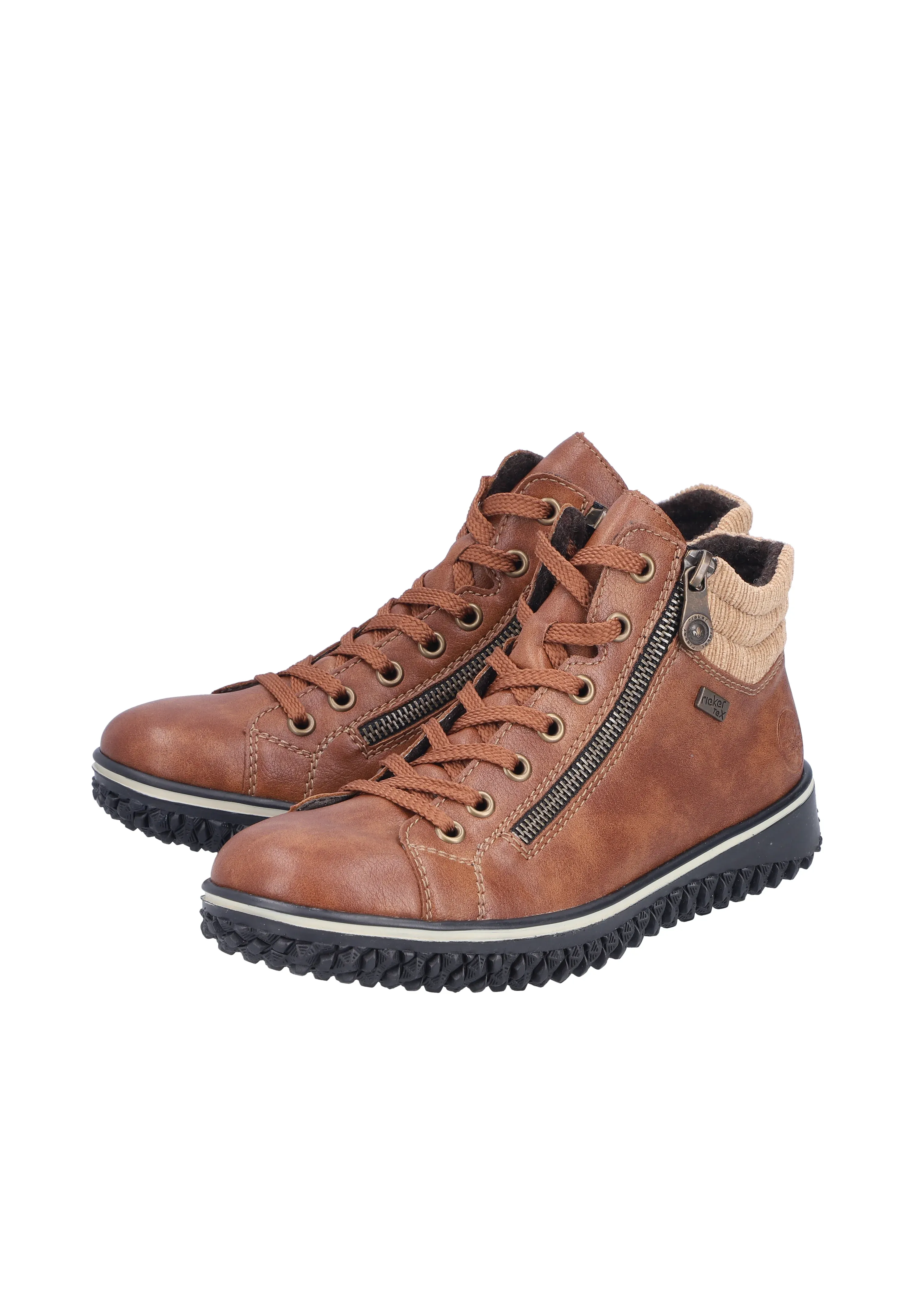Rieker Bottes à lacets Brun
