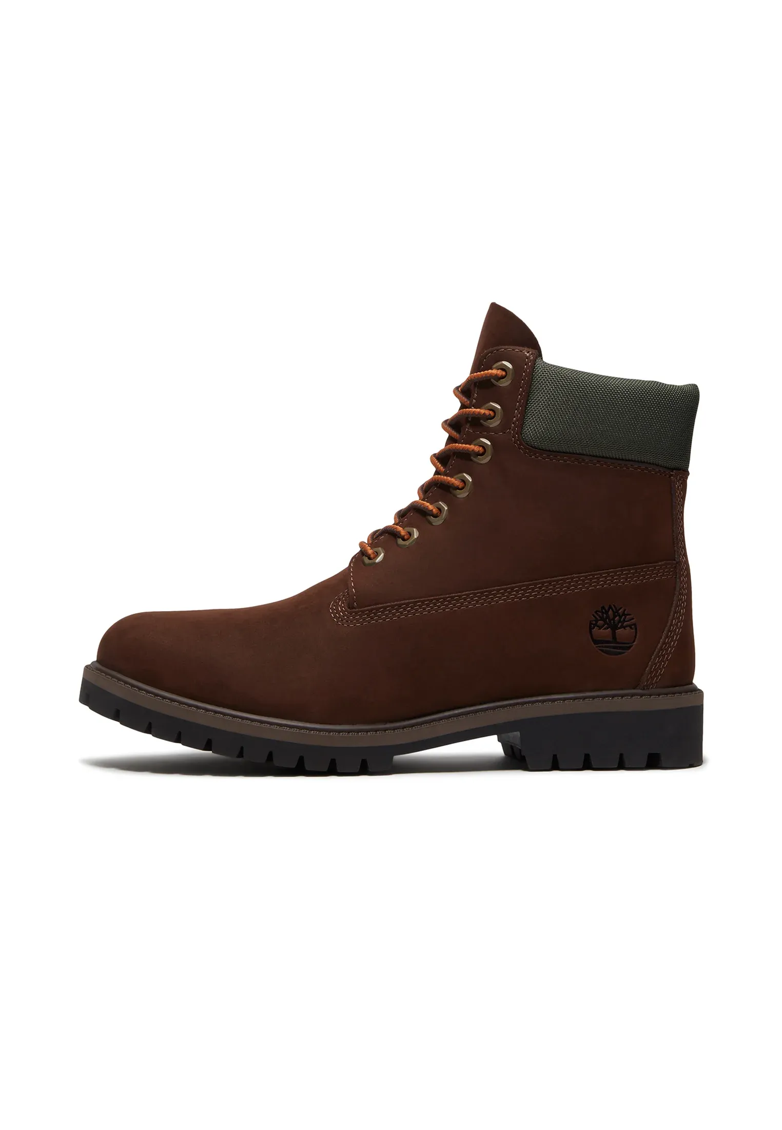 Timberland Stivaletti Stringati Dk Brown Nubuck W Gold