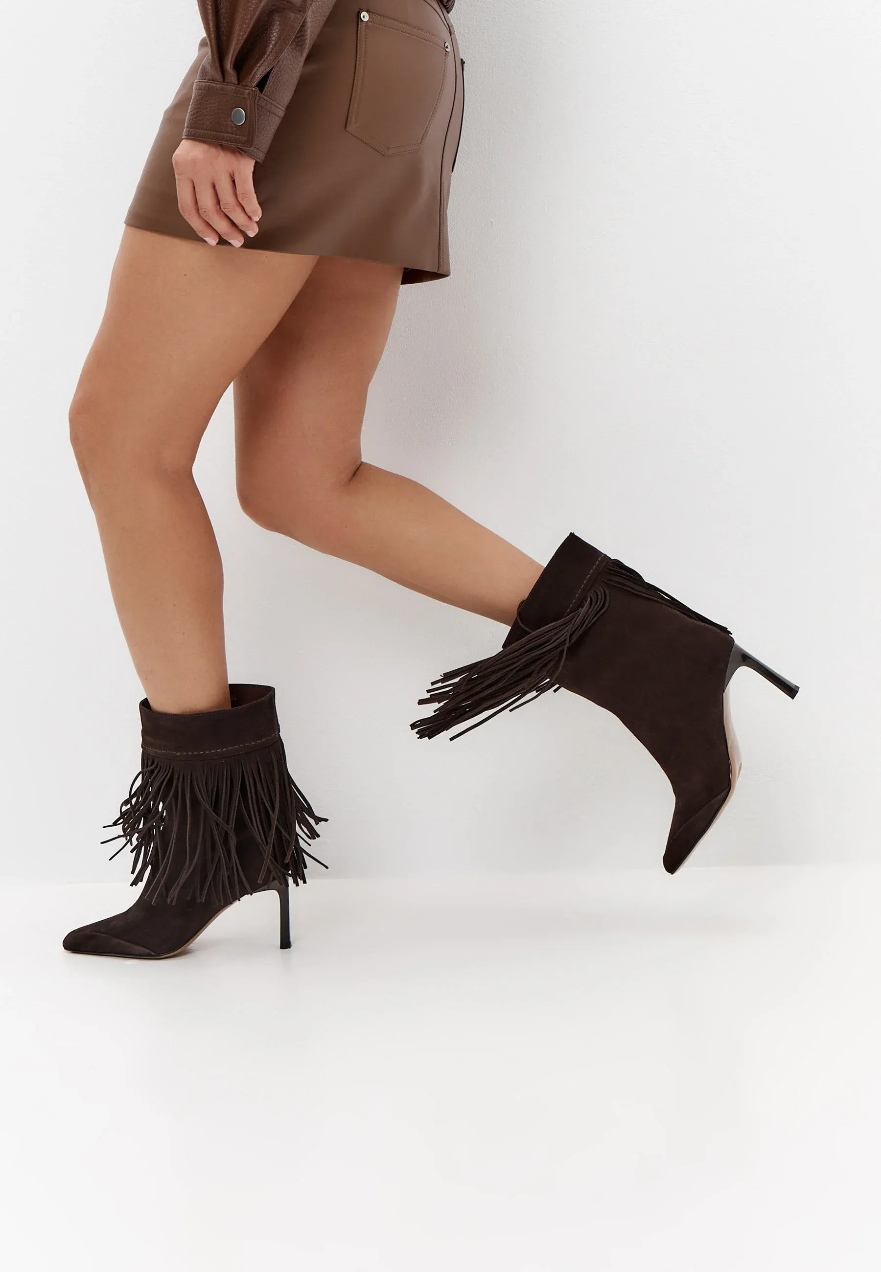 Cesare Gaspari Bottes texanes moto marron