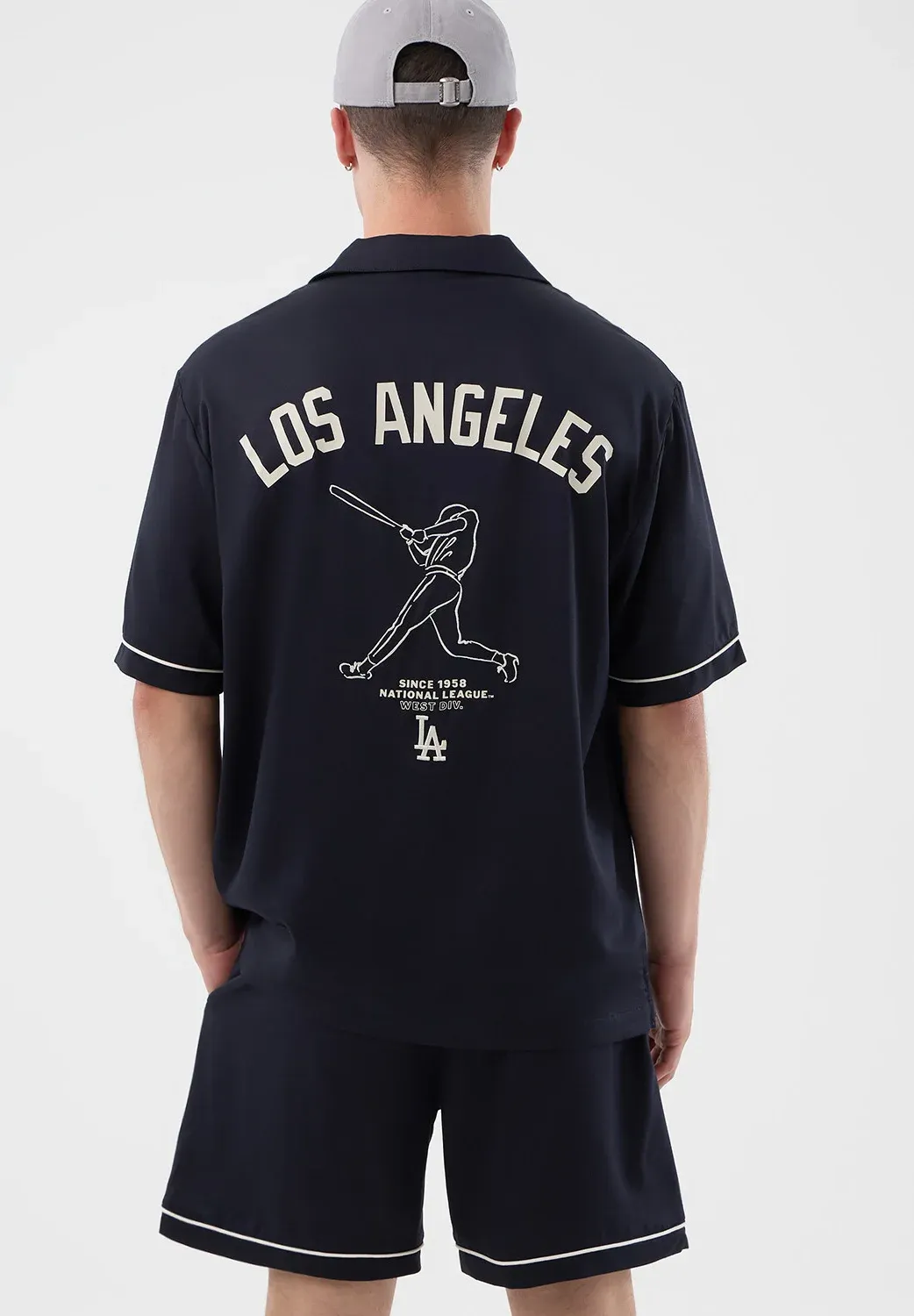 New Era Mlb Graphique Los Angeles Dodgers Chemise Unisexe Navy