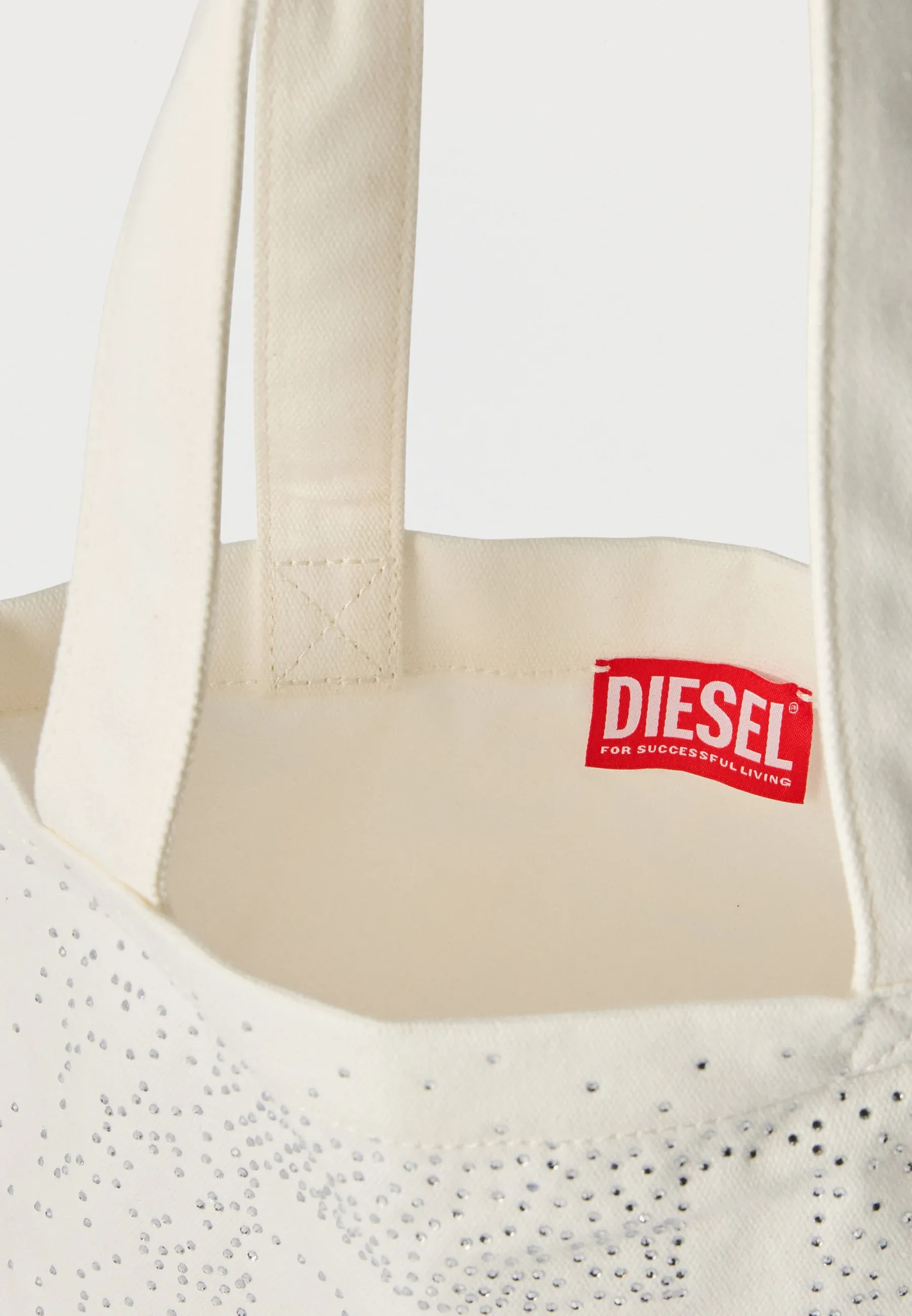 Sac à provisions unisexe Diesel Wray blanc cassé