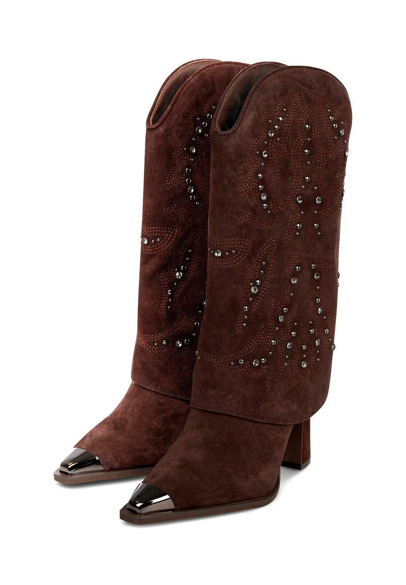 Alma En Pena Bottes Texanes Motard Marron Jaspeá