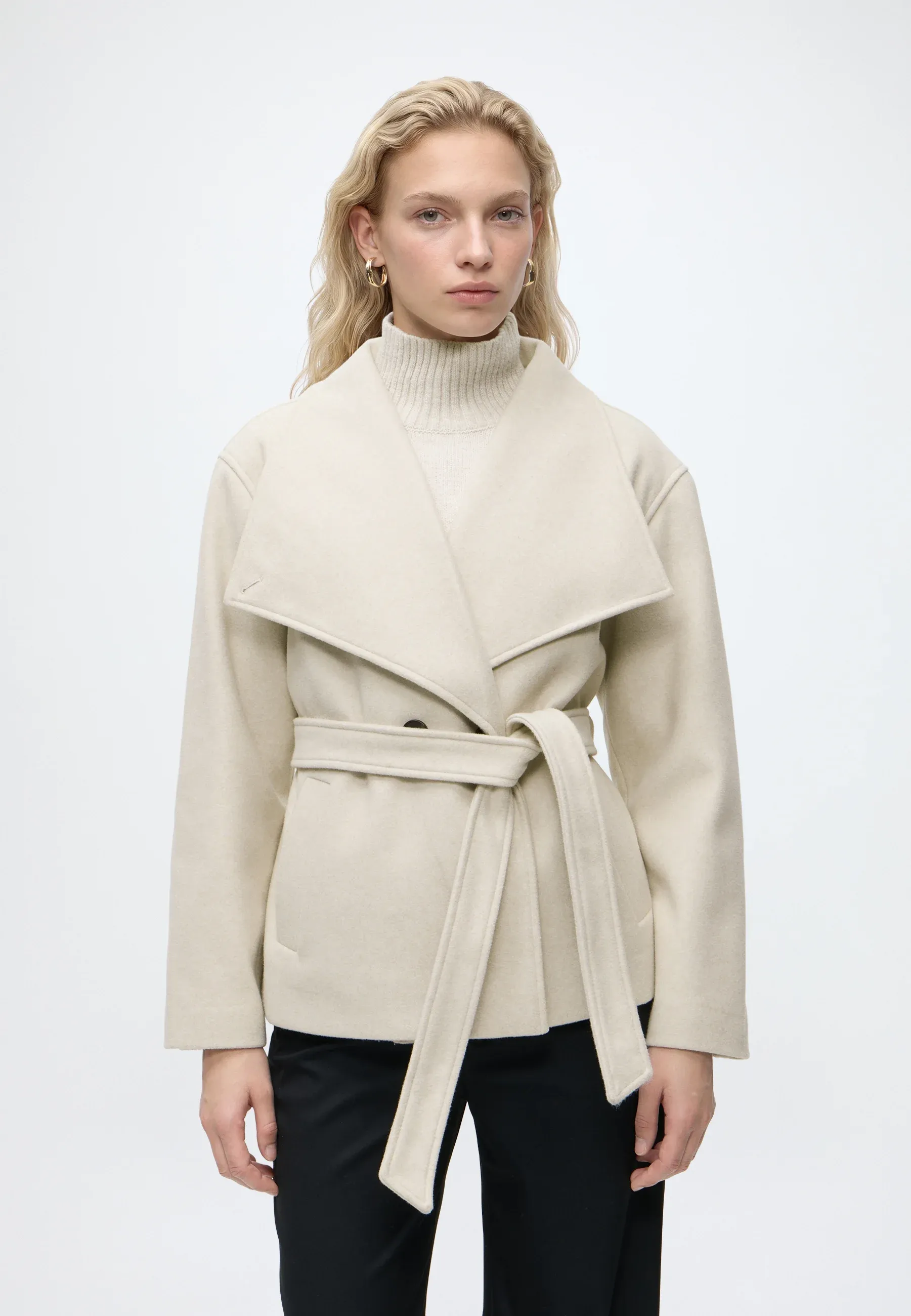 Vero Moda Vmvinceselmia Jacket Manteau Court Oatmeal Melange