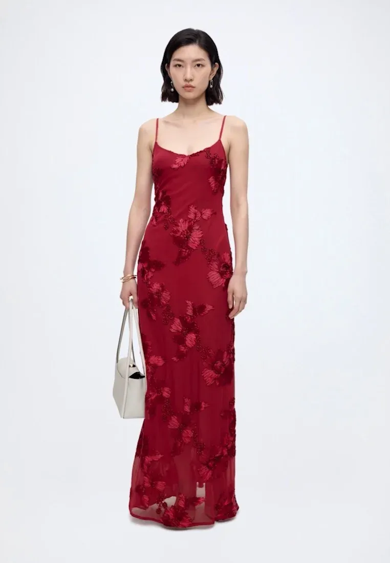 Wal G Monroe Robe Longue Wine