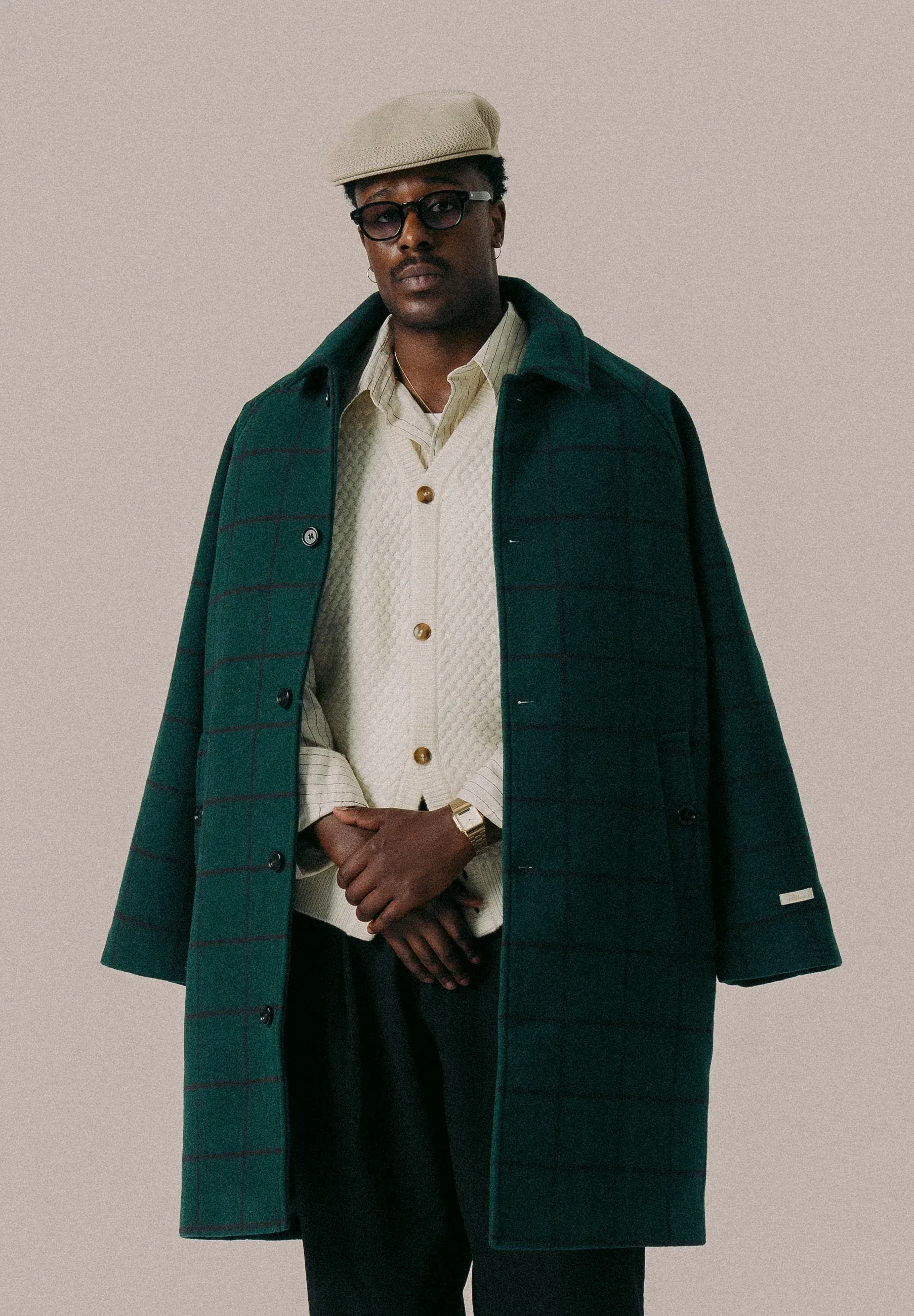 Blkvis Script Coat Unisexe Manteau Classique Vert Chasseur
