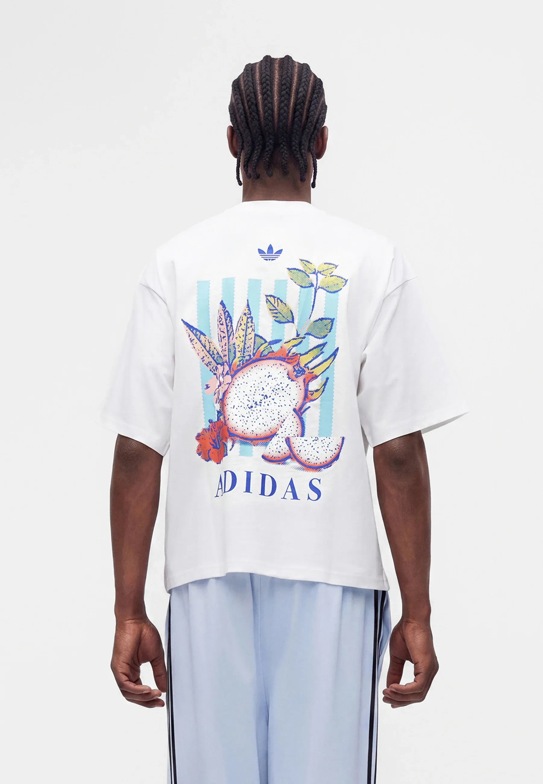 Adidas Originals Nouveau T-shirt Uni Graphique à Imprimé Blanc