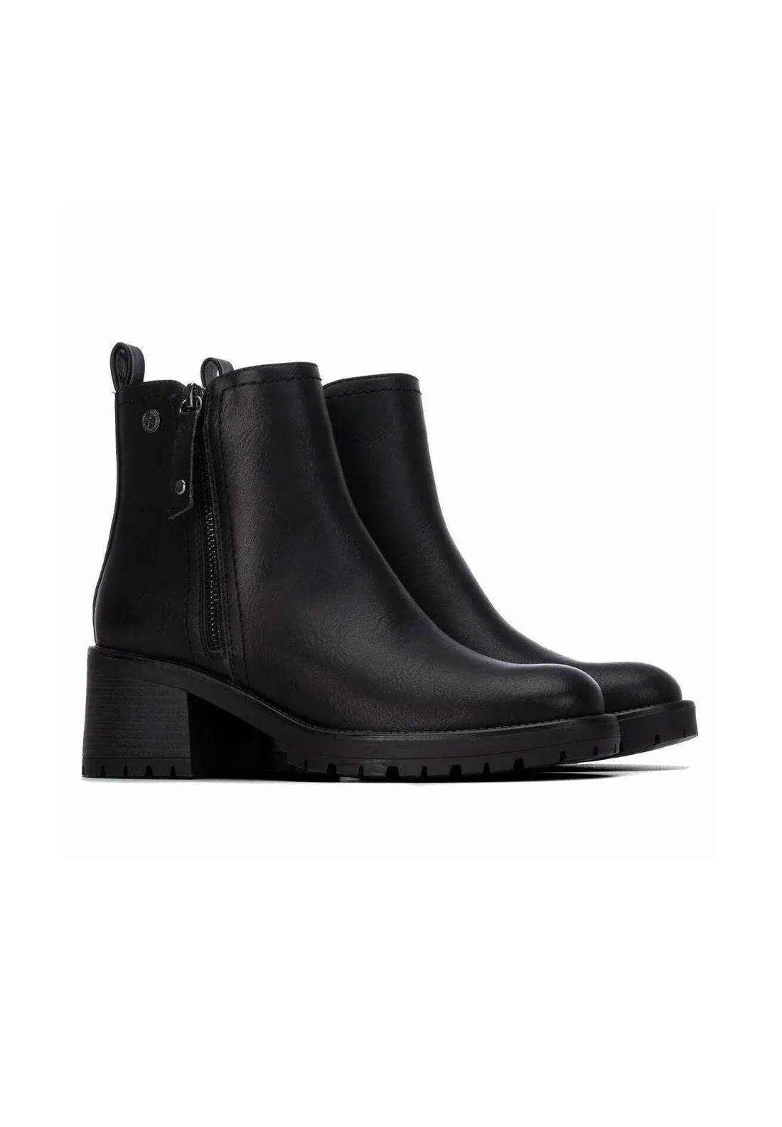 Xti Botin Femme Talon Stivaletti Plateau Noir