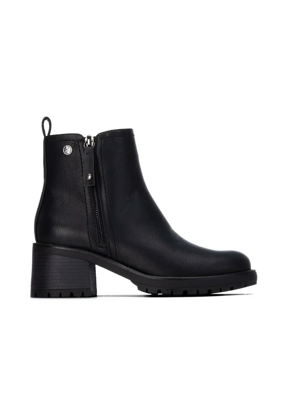 Xti Botin Femme Talon Stivaletti Plateau Noir