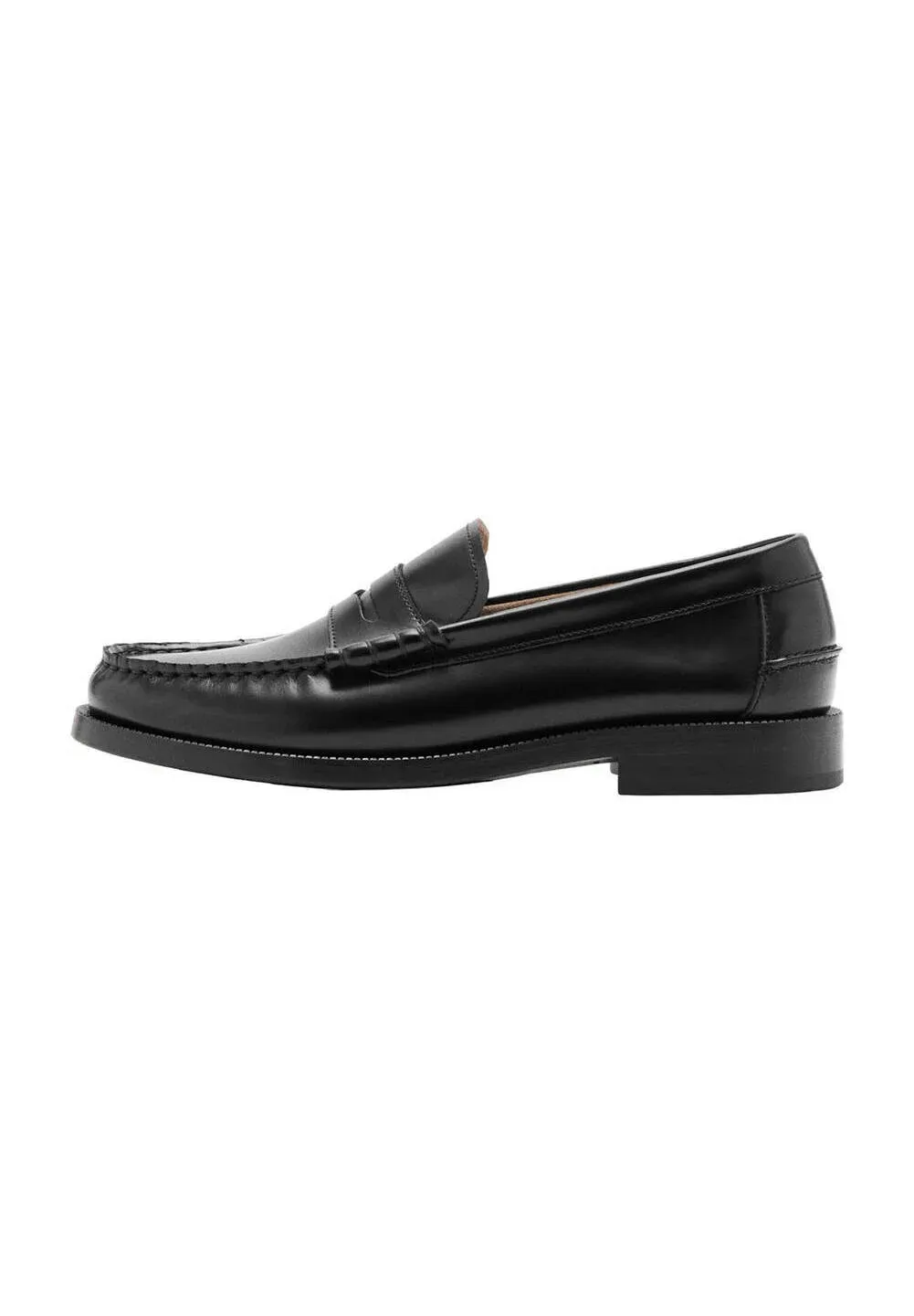 Mango Mocassins Élégants pour Adultes Noir