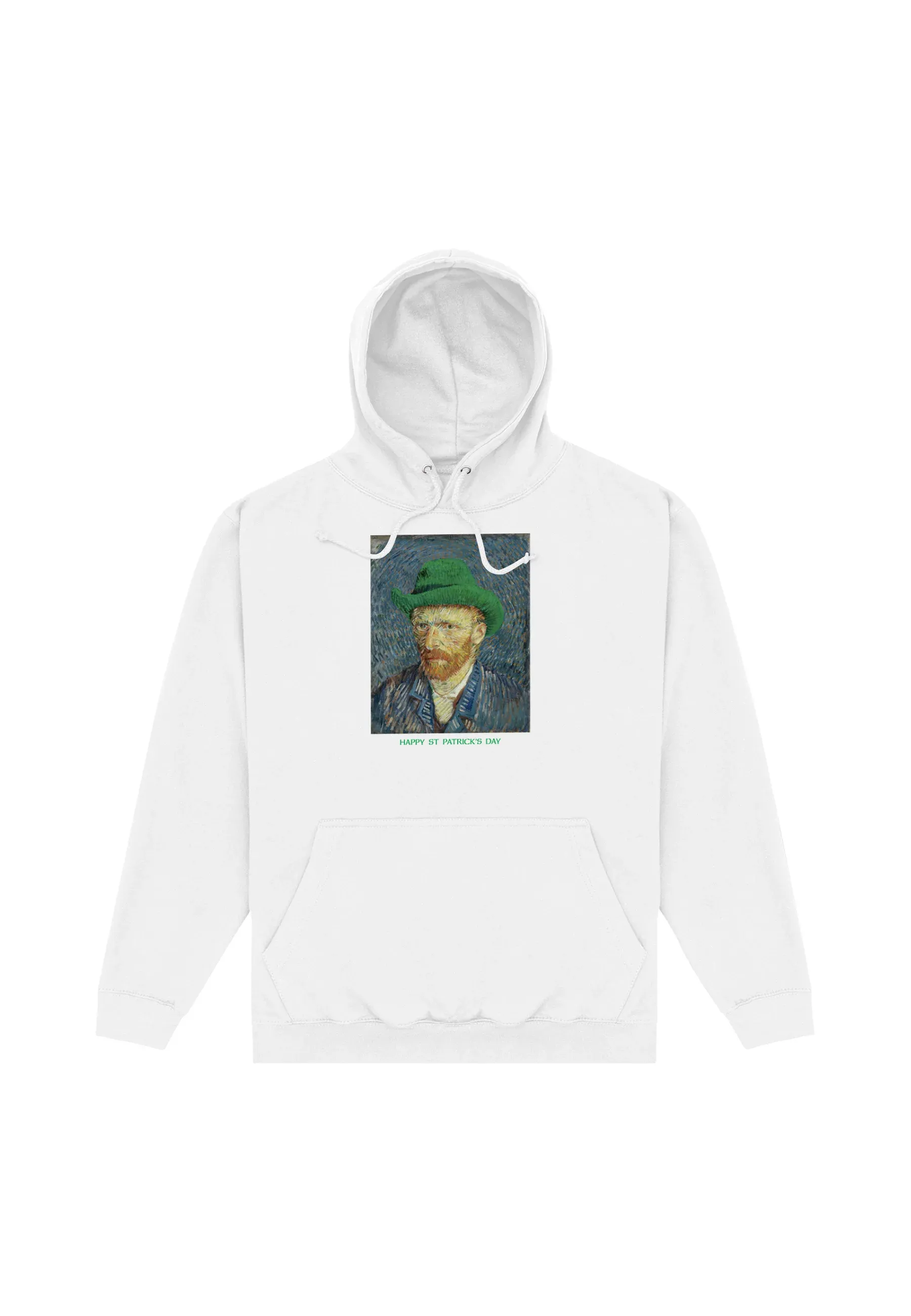 Henry Tiger Apoh London Van Gogh St Patricks Day Felpa Con Cappuccio Arctic White