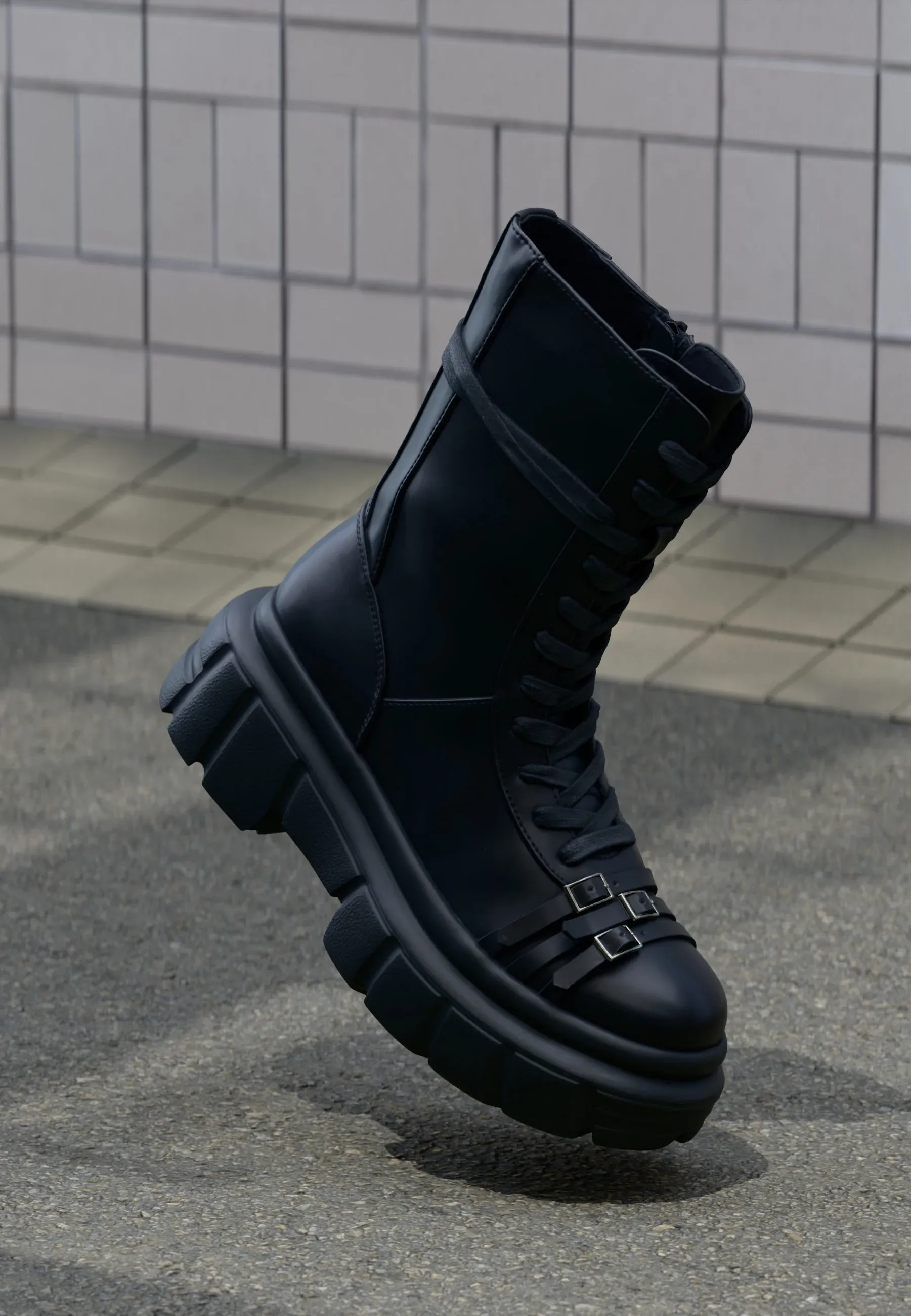Evenandodd Bottes à talon compensé Noir