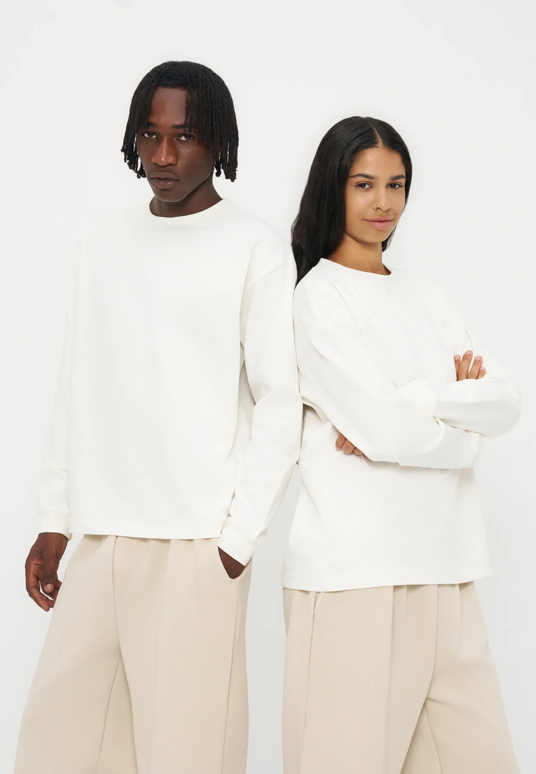 Yourturn By Zalando T-shirt unisexe à manches longues blanc cassé