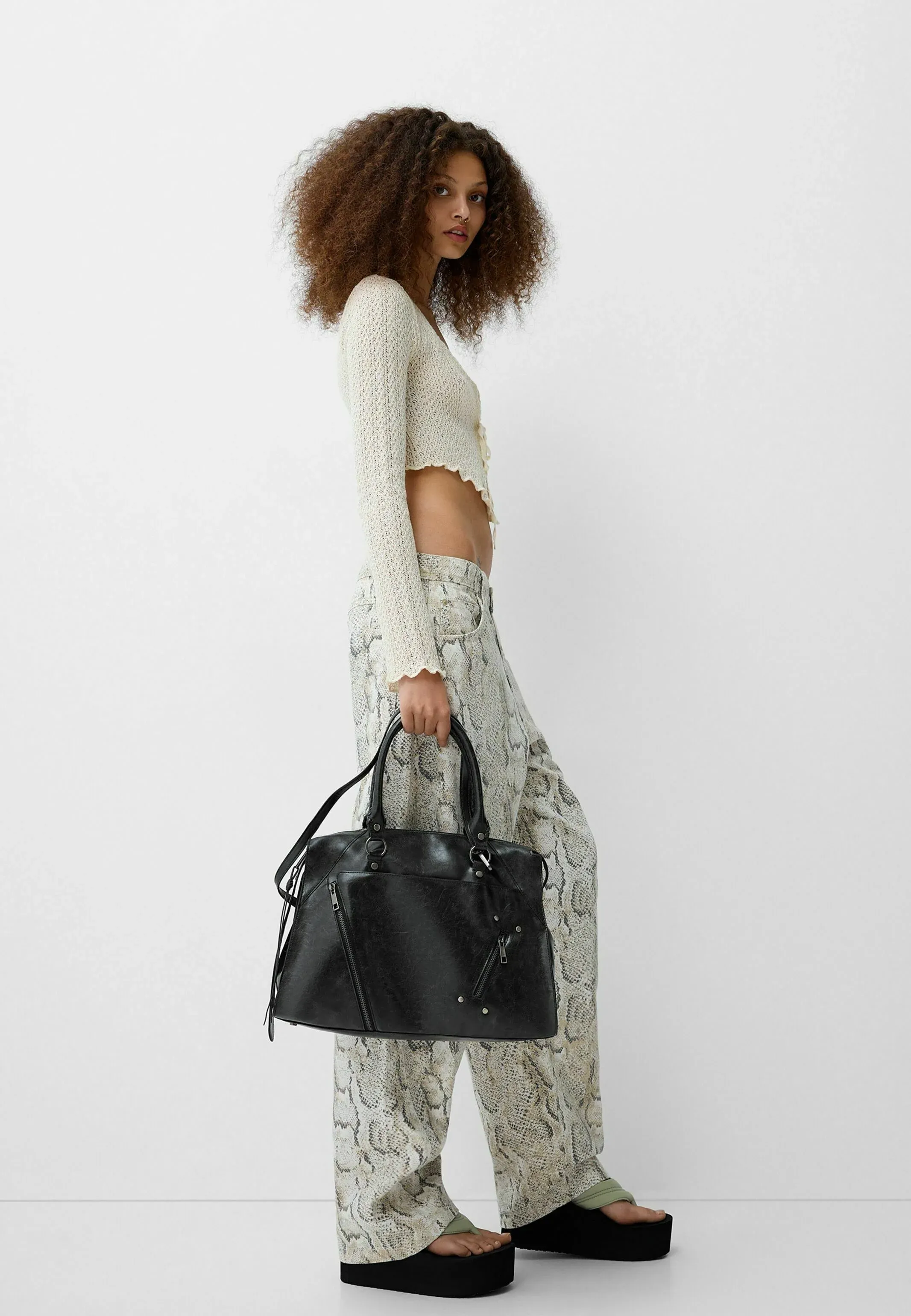 Bershka Sac à main Noir