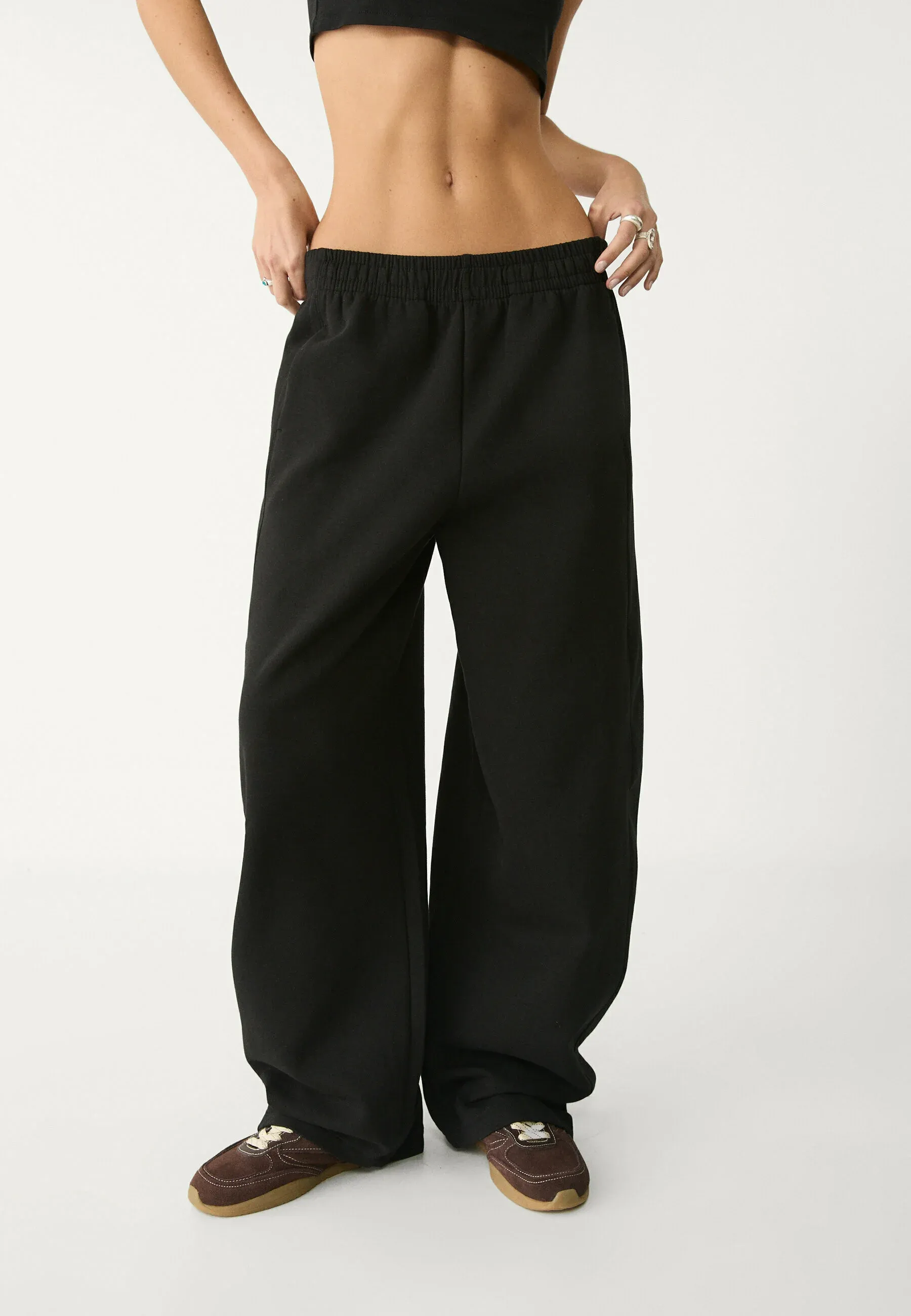 Stradivarius Pantalons Noir