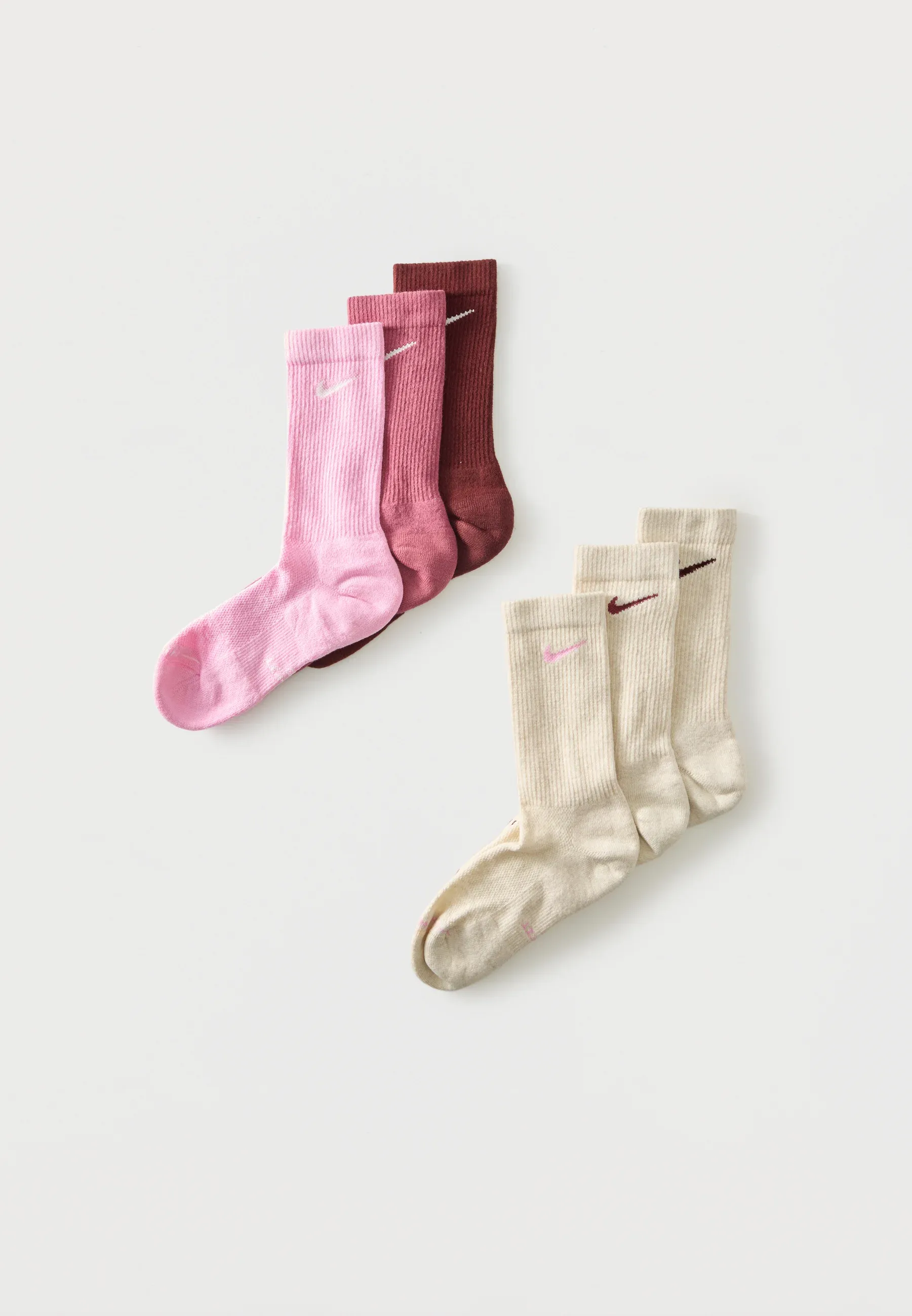Nike Performance Unisexe 6 Pièces Chaussettes Sportives Rose Smokepink Risemystic Datesoatmeal