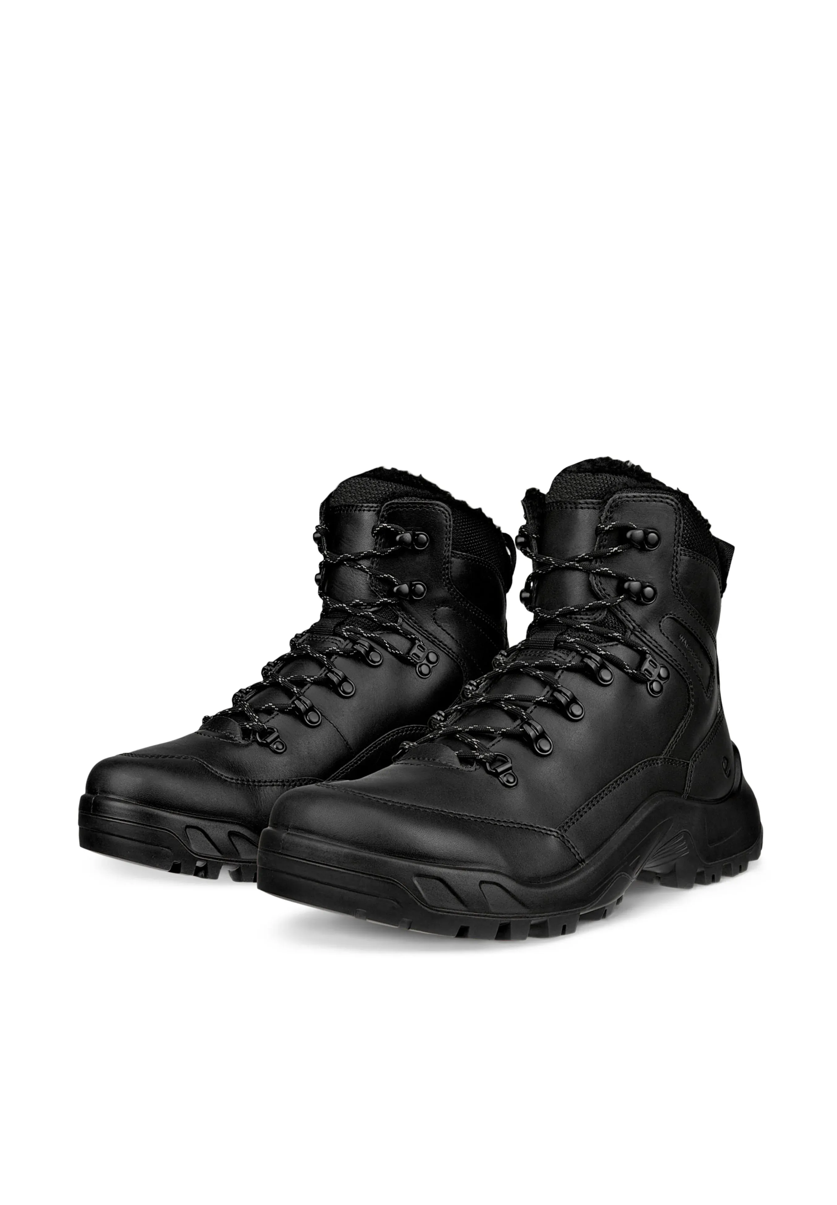 Ecco Bottes à lacets Noir
