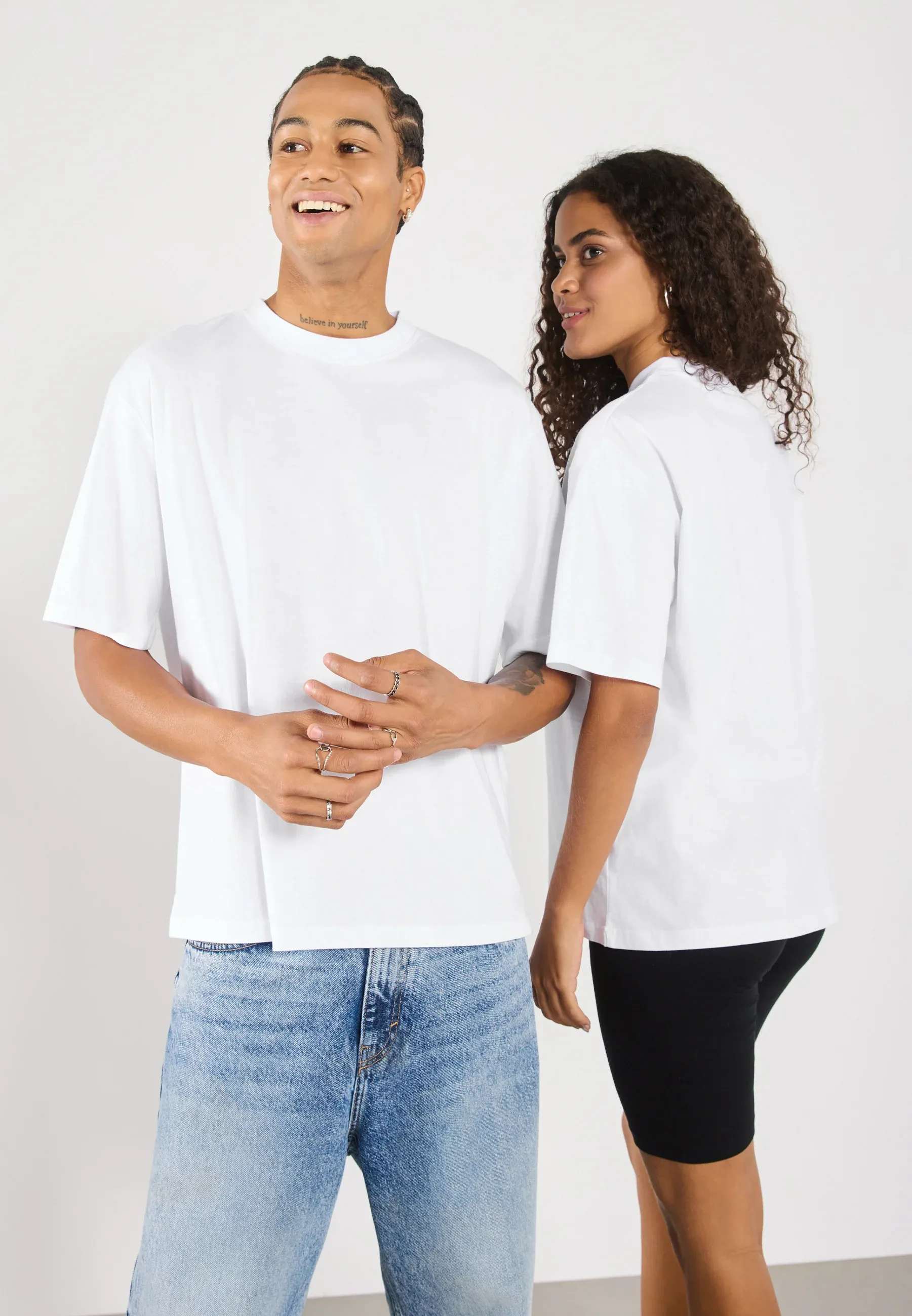 T-shirt unisexe basic Yourturn blanc vif