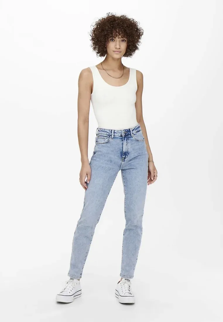 Seulement Jeans A Sigarette Bleu Clair Denim