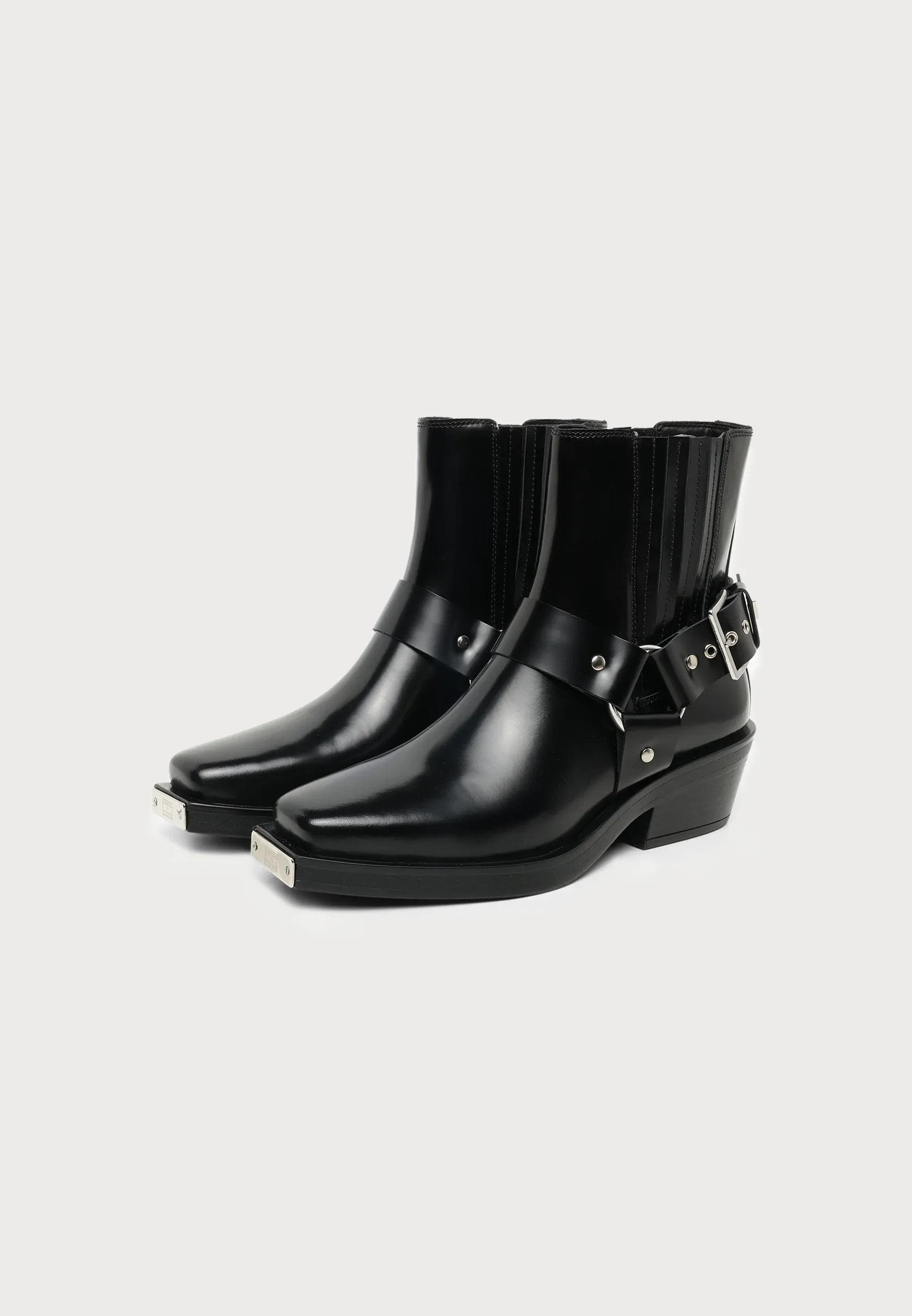 Tommy Jeans Bottes cowboy à boucle Stivaletti texani biker Noir