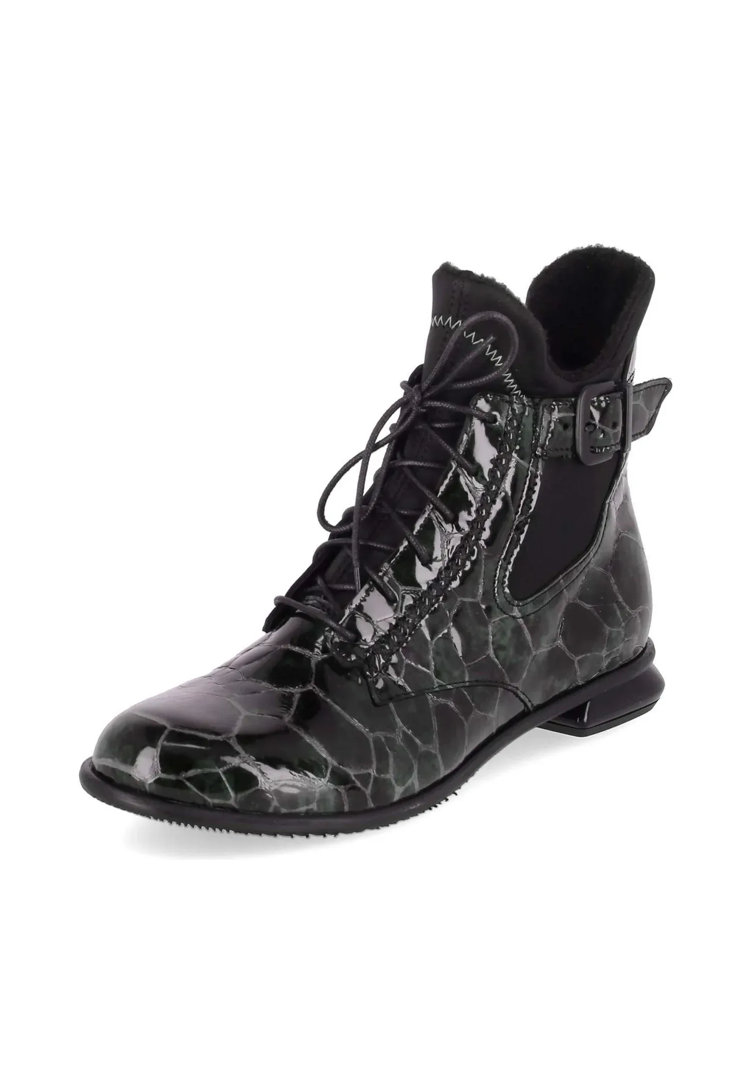 Simen Bottes à lacets Dunkelgruen