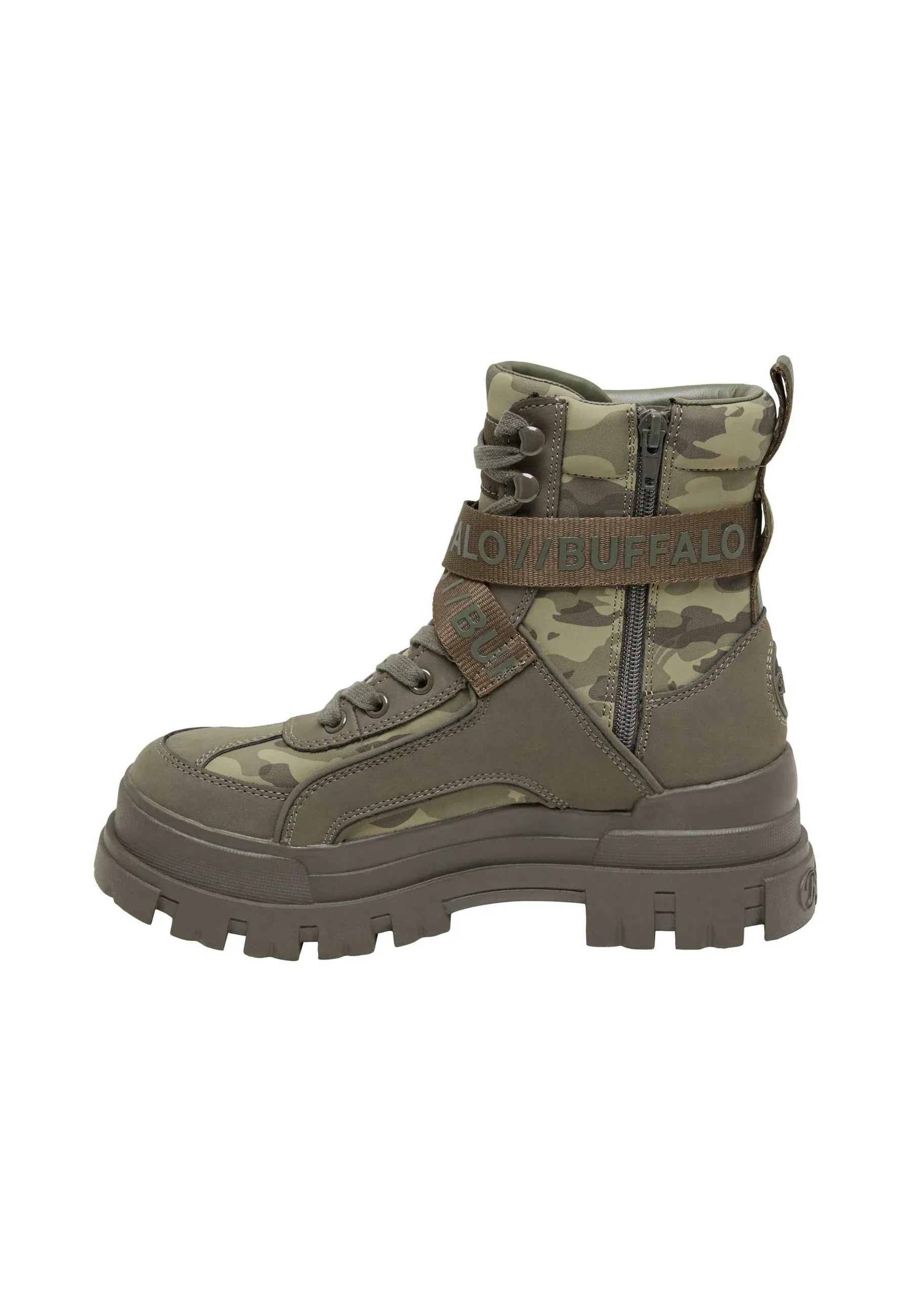 Buffalo Aspha Com Bottes à lacets Khaki