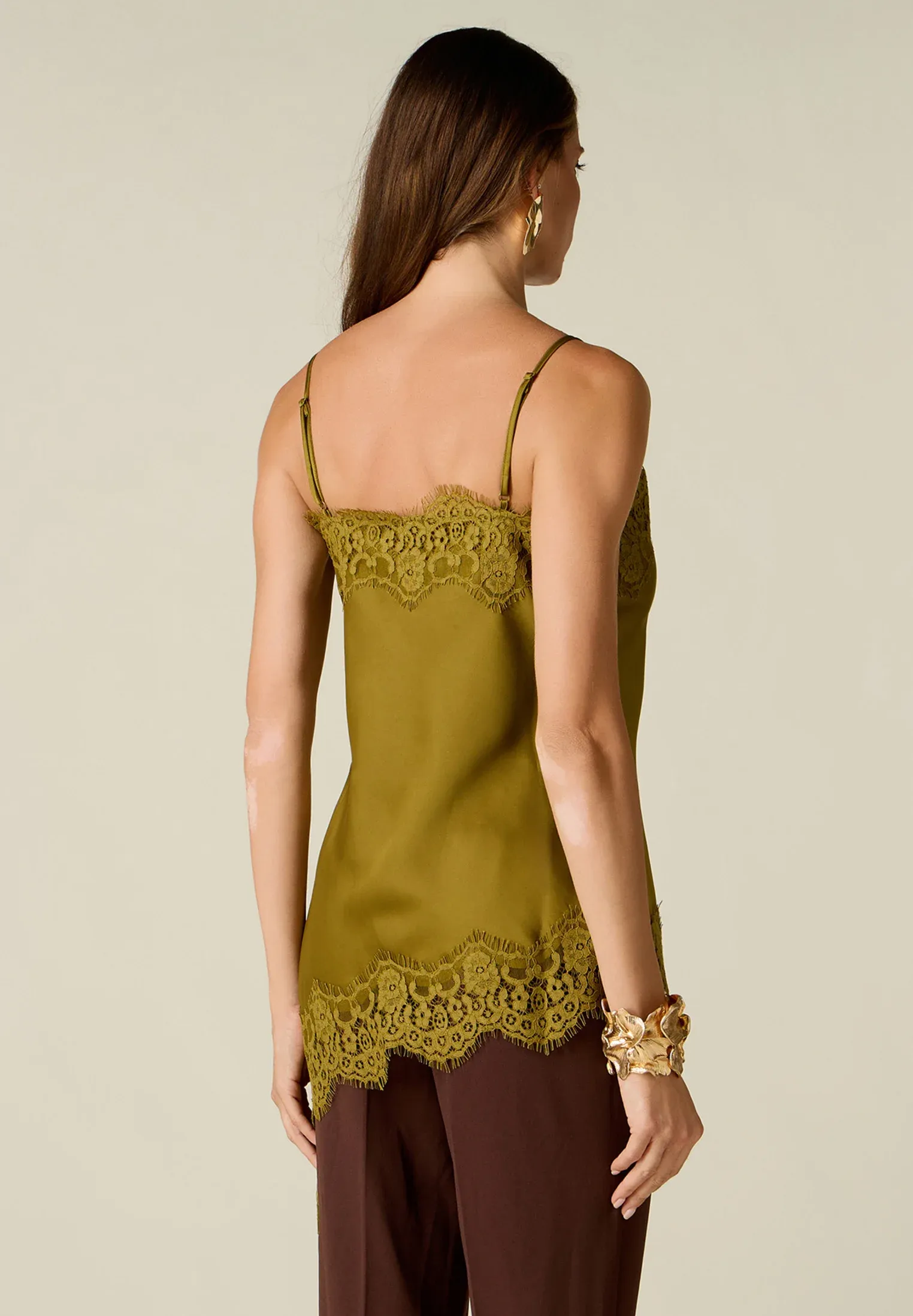 Haut de lingerie asymétrique Oltre Vert