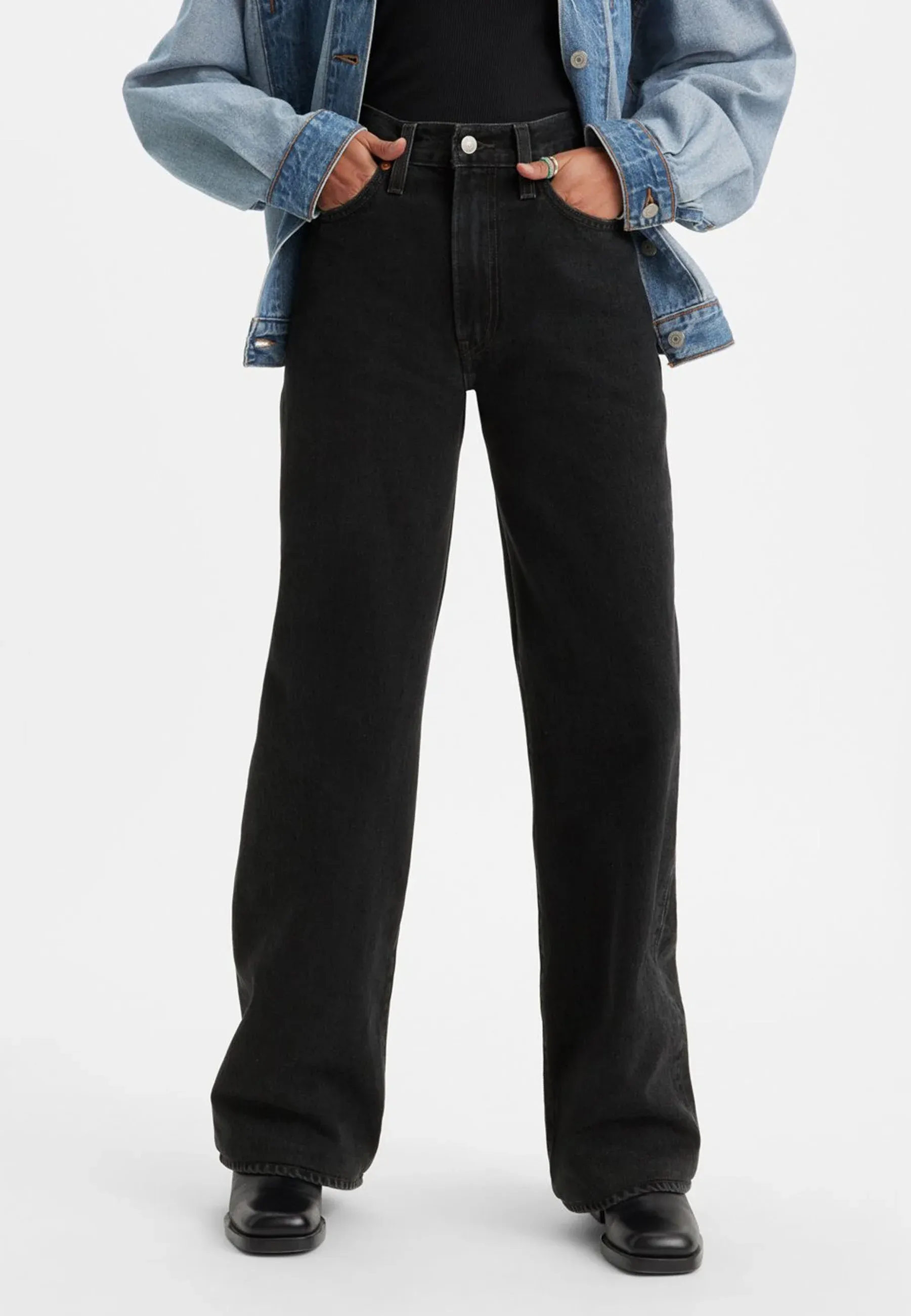 Levis Ribcage Wide Leg Jeans Bootcut Rosie Posie