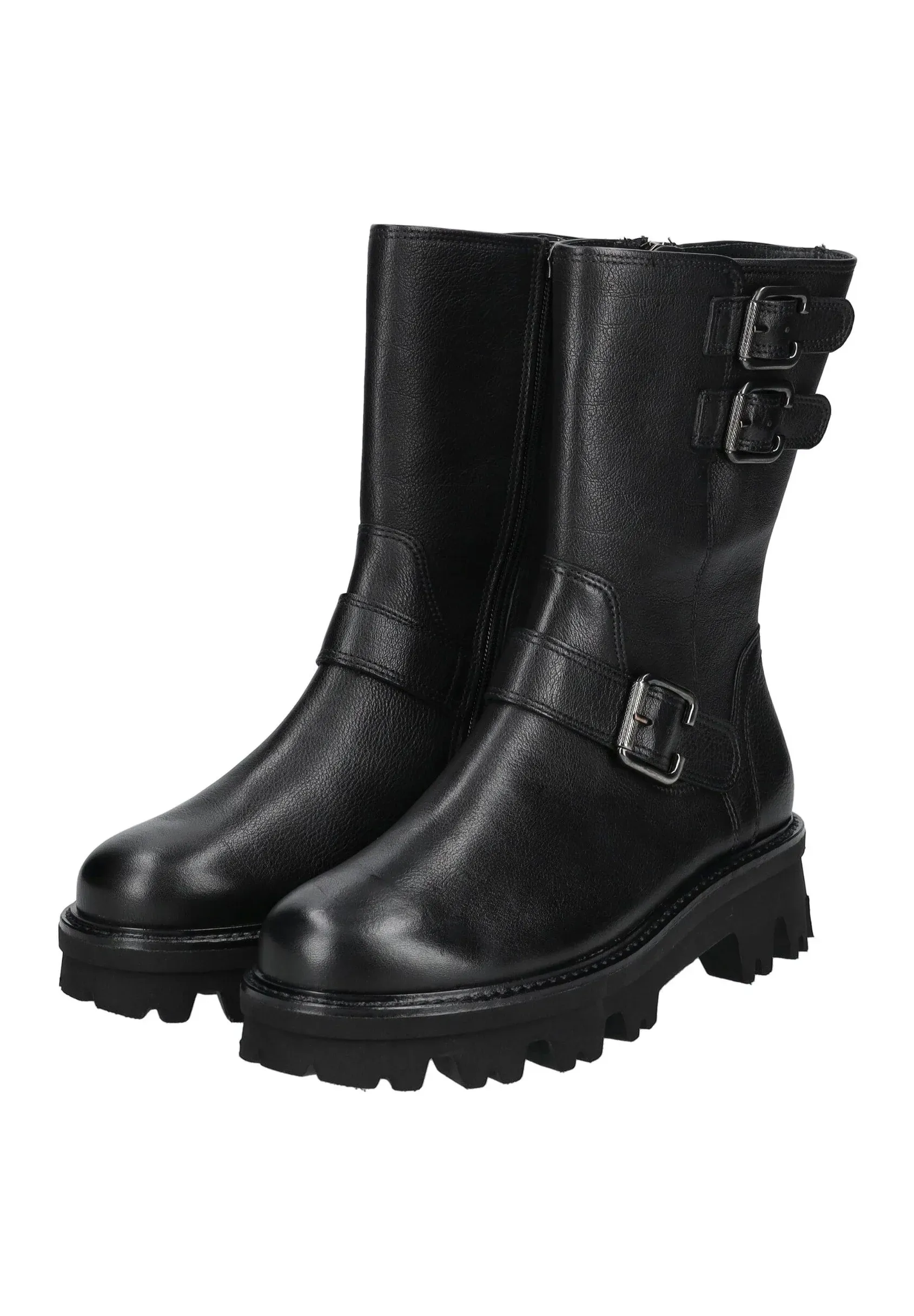 Paul Green Stivaletti Texani Biker Washed Calf Noir