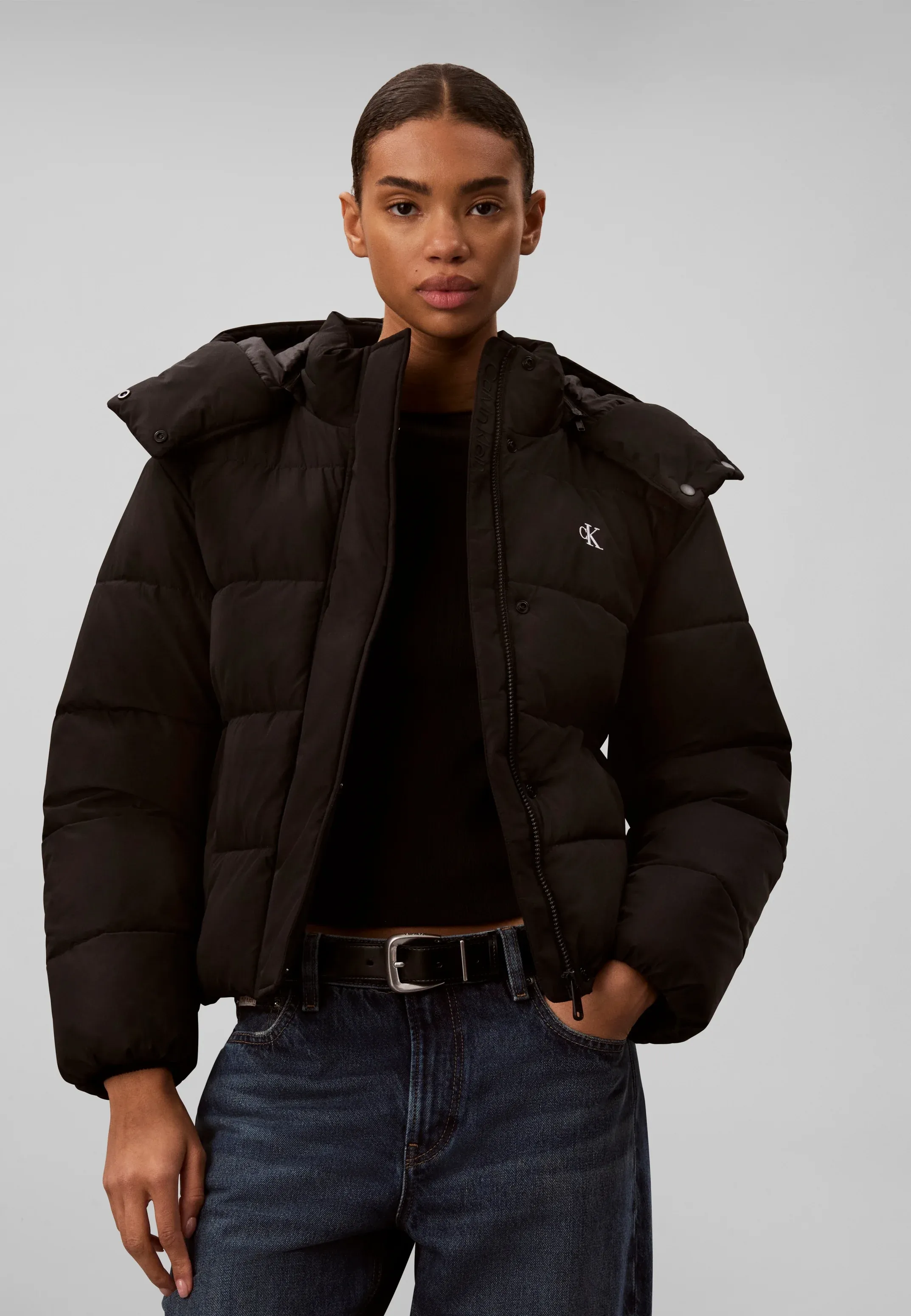 Veste d'hiver matelassée Calvin Klein Jeans Short Black