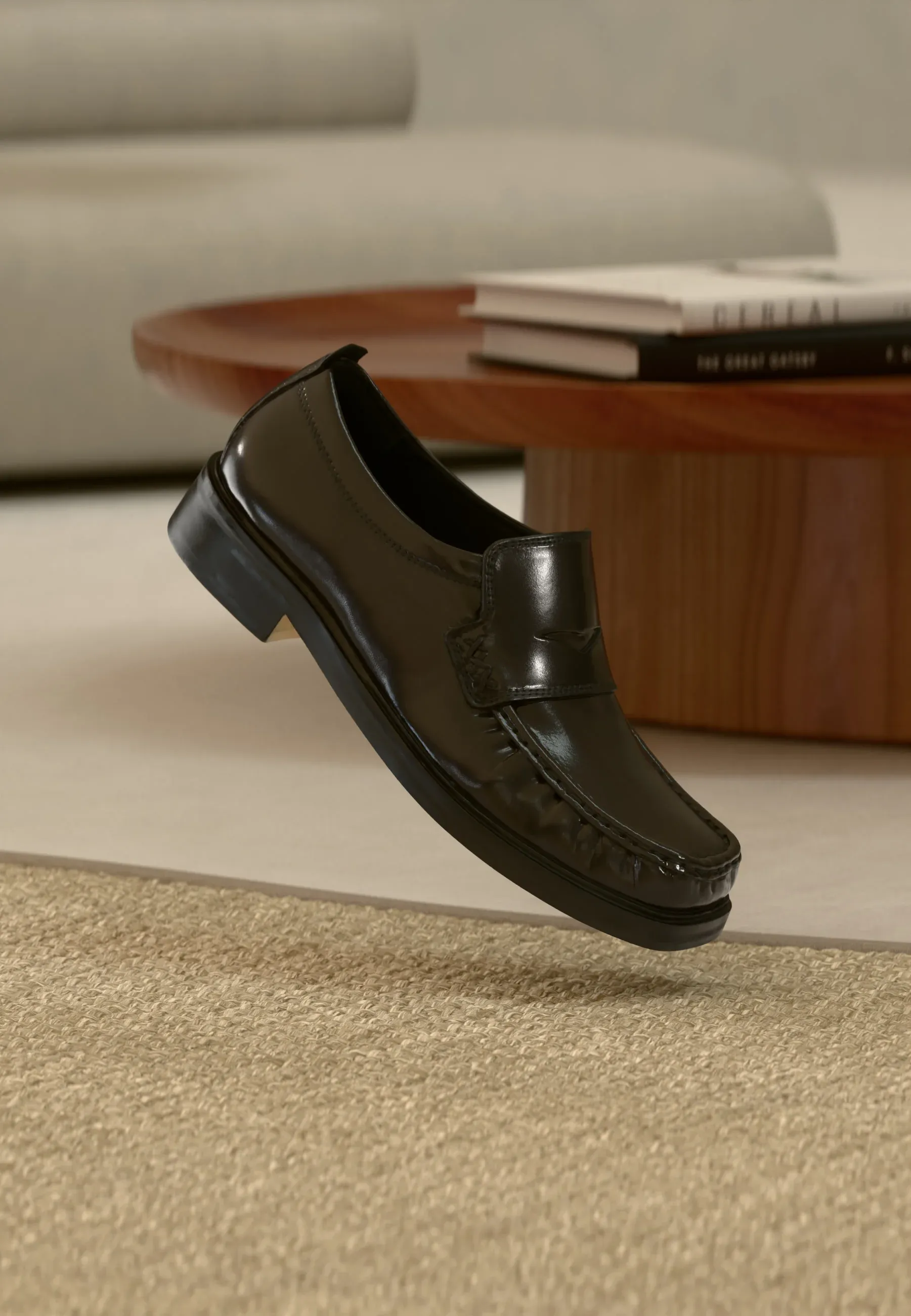 Zign Chaussures en cuir sans lacets Noir