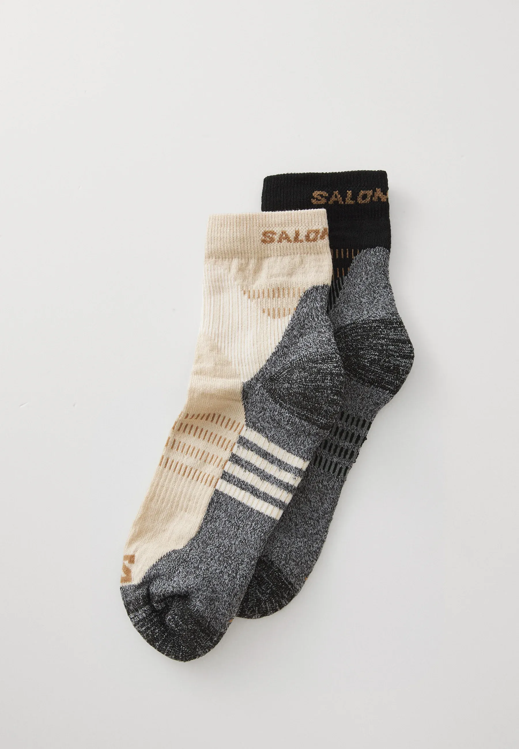 Chaussettes sportives Salomon X Ultra Access Quarter Unisex 2 pièces, Bleached Sandblack