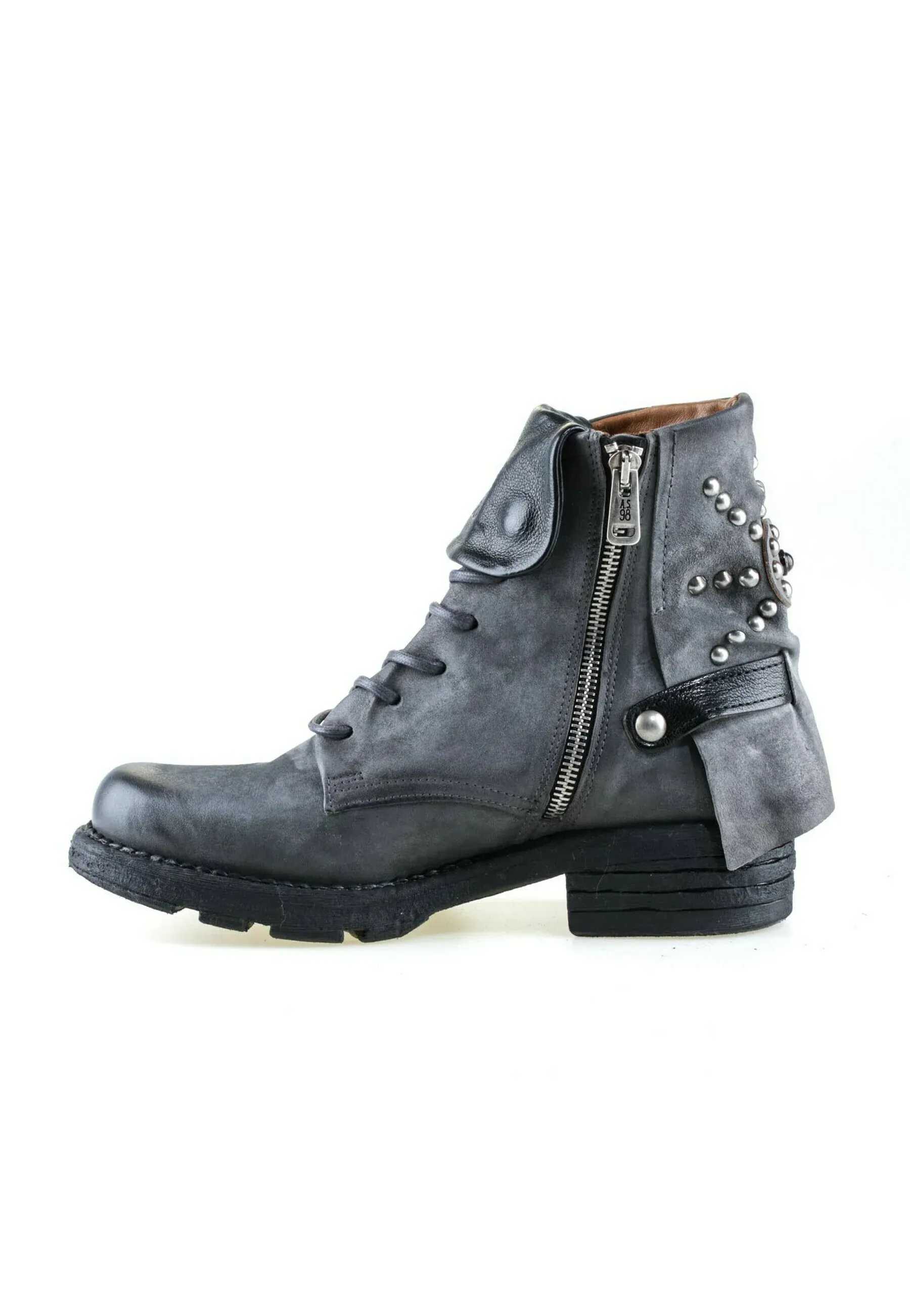 As98 Pepper Stivaletti Texani Biker Gris Fumé