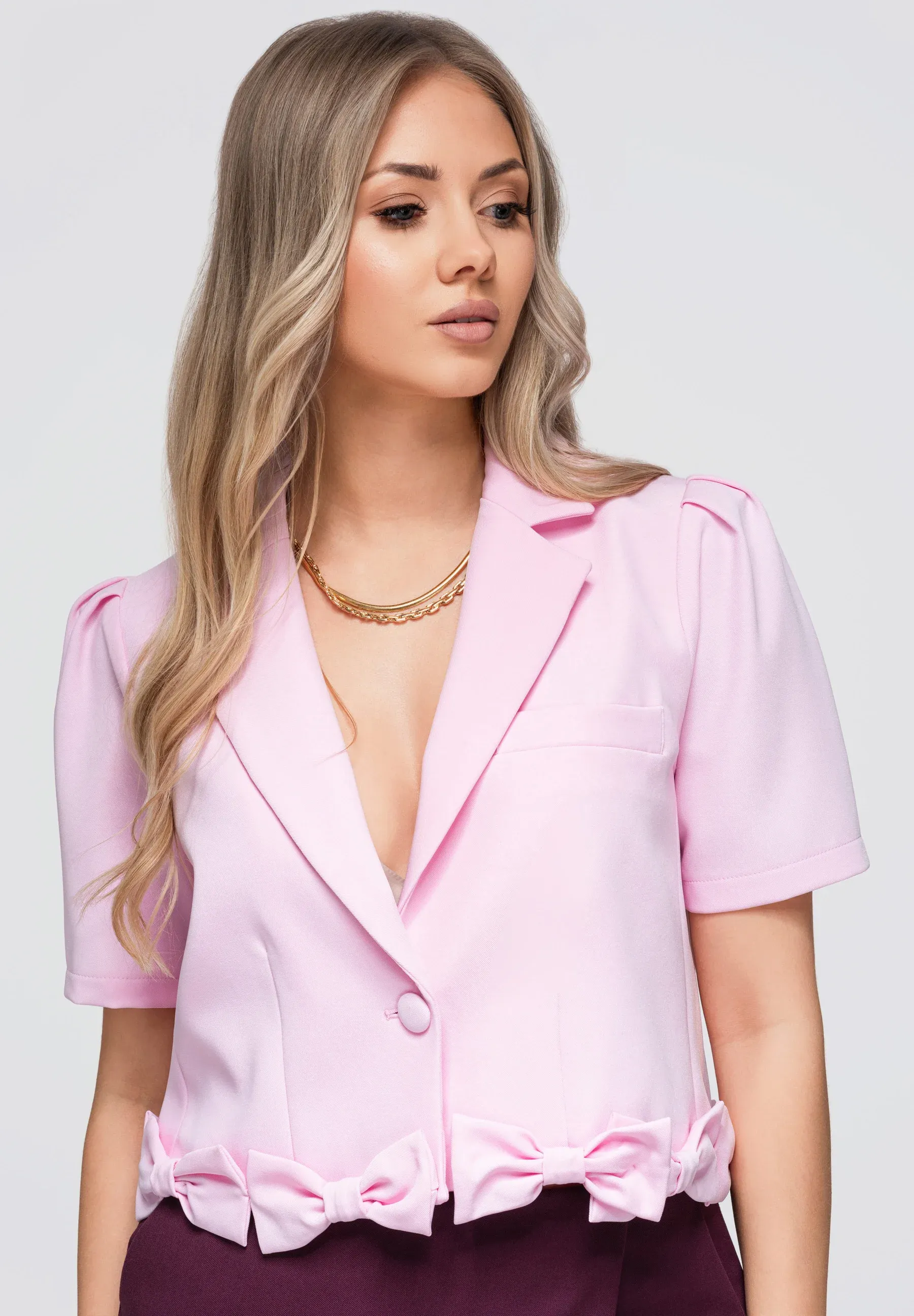 Blazer Femme Ombre Ow Bl E0002 Blazer Rose
