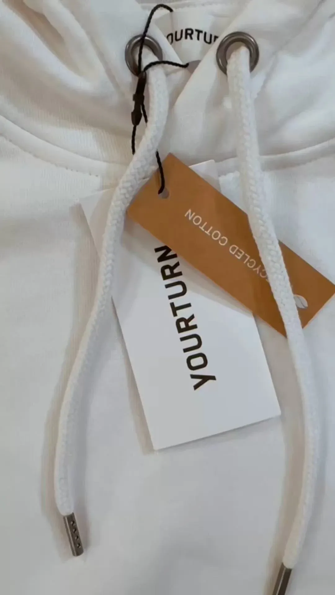 Veste à capuche unisexe Yourturn White