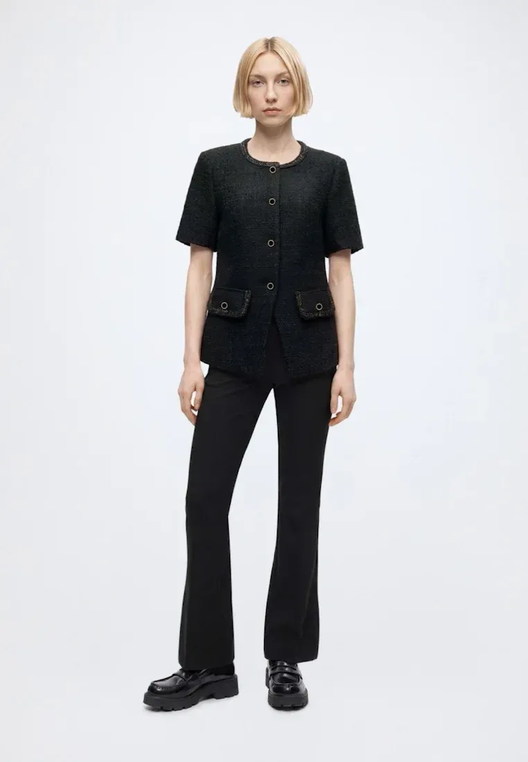 Yas Yasselina Ss Blazer Jacket Smanicato Noir