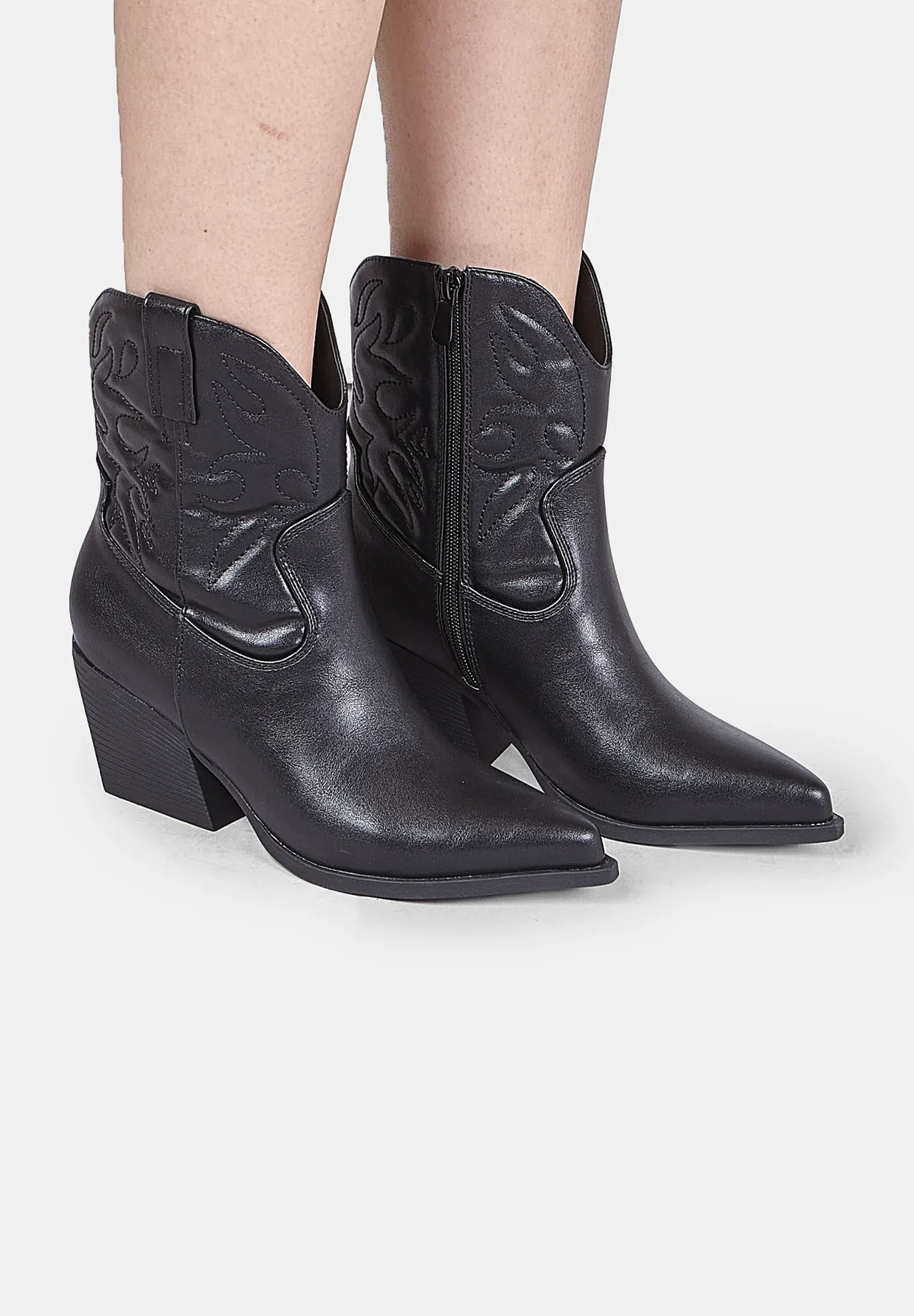 Bata Bottes Texanes Biker Noires