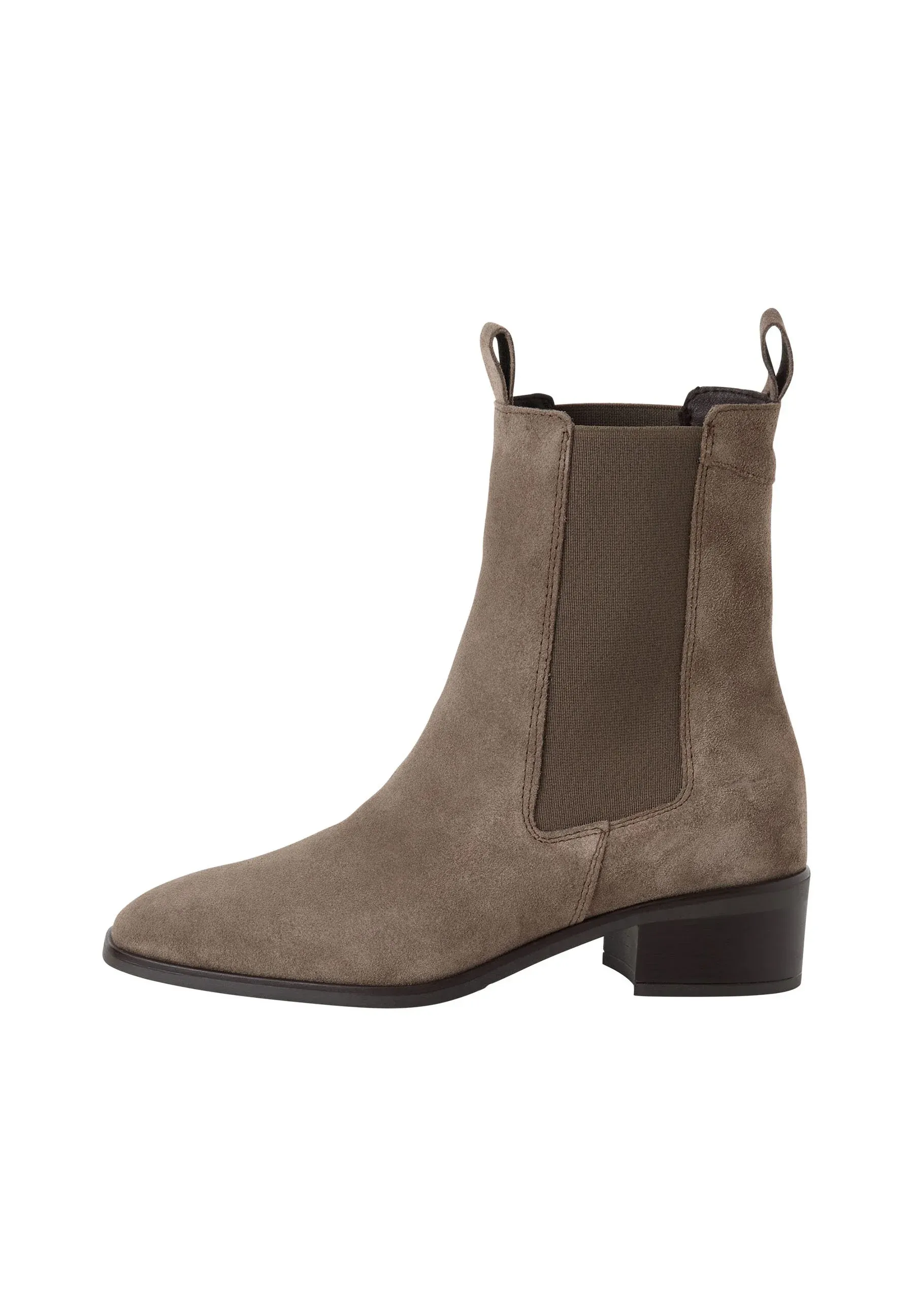 Botte Tamaris Chelsea Tronchetti Taupe Cuir Velours