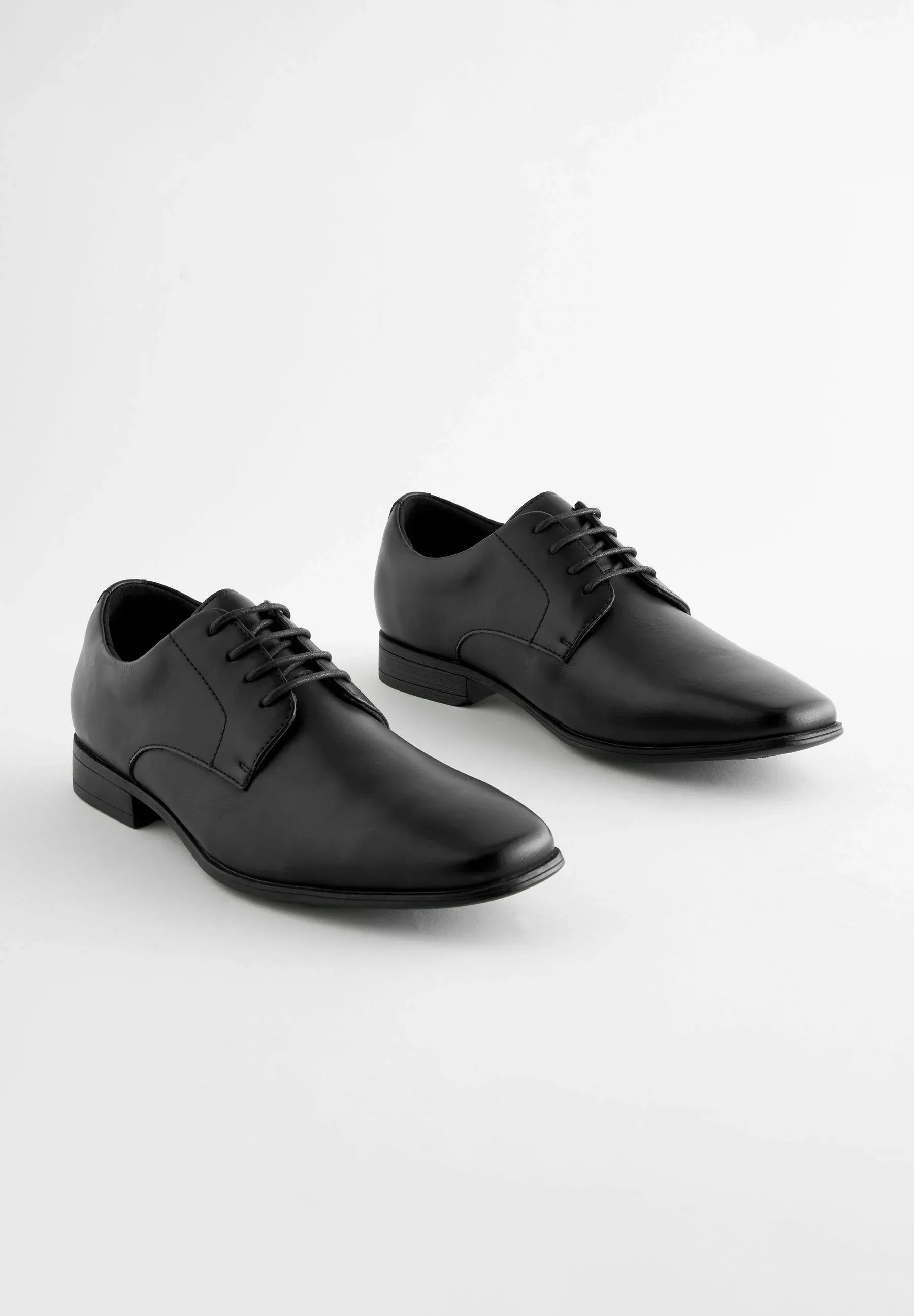 Next Slim Square Derby Regular Fit Stringate Élégantes Noir