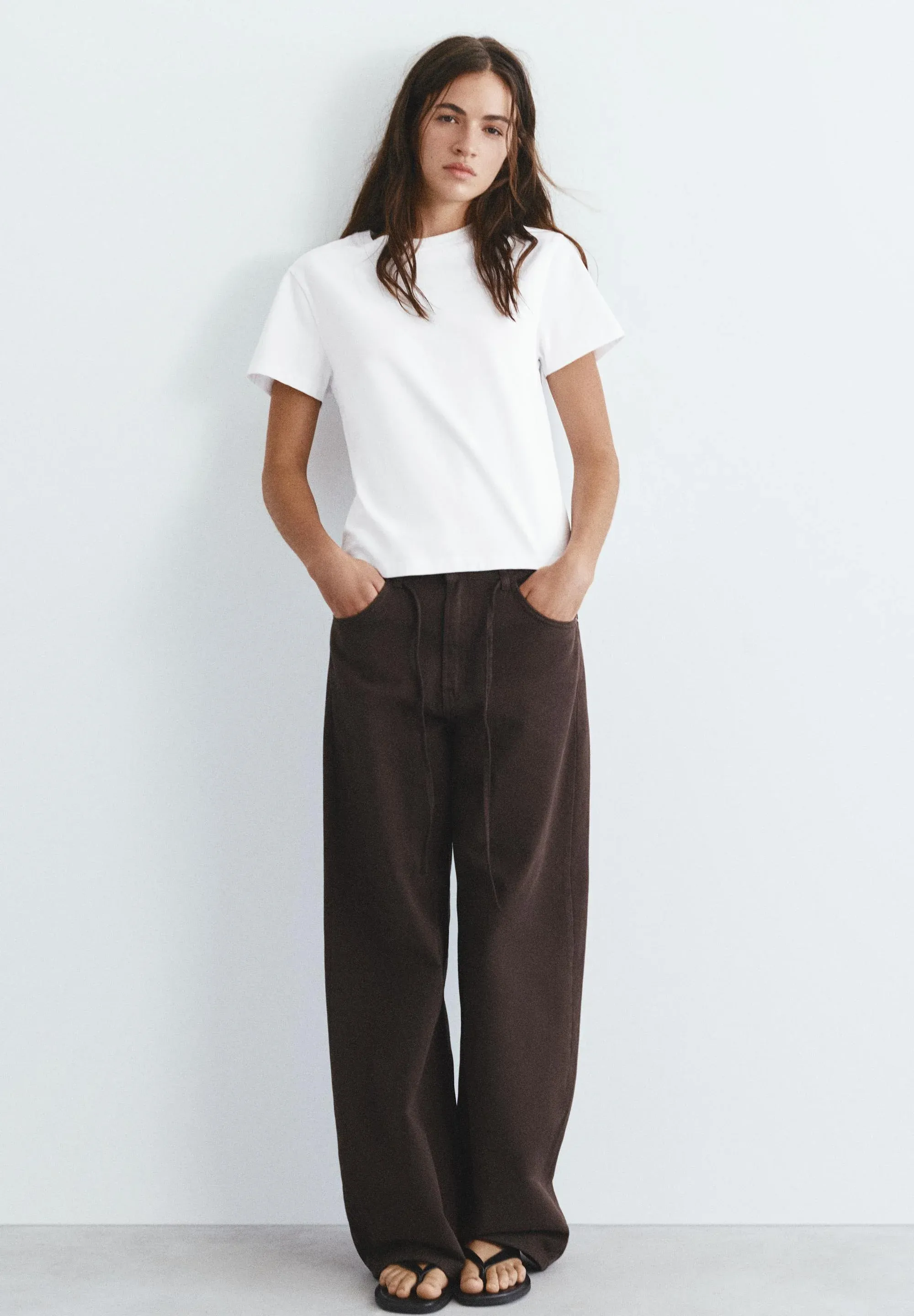 Pullandbear T Shirt Basic Blanc