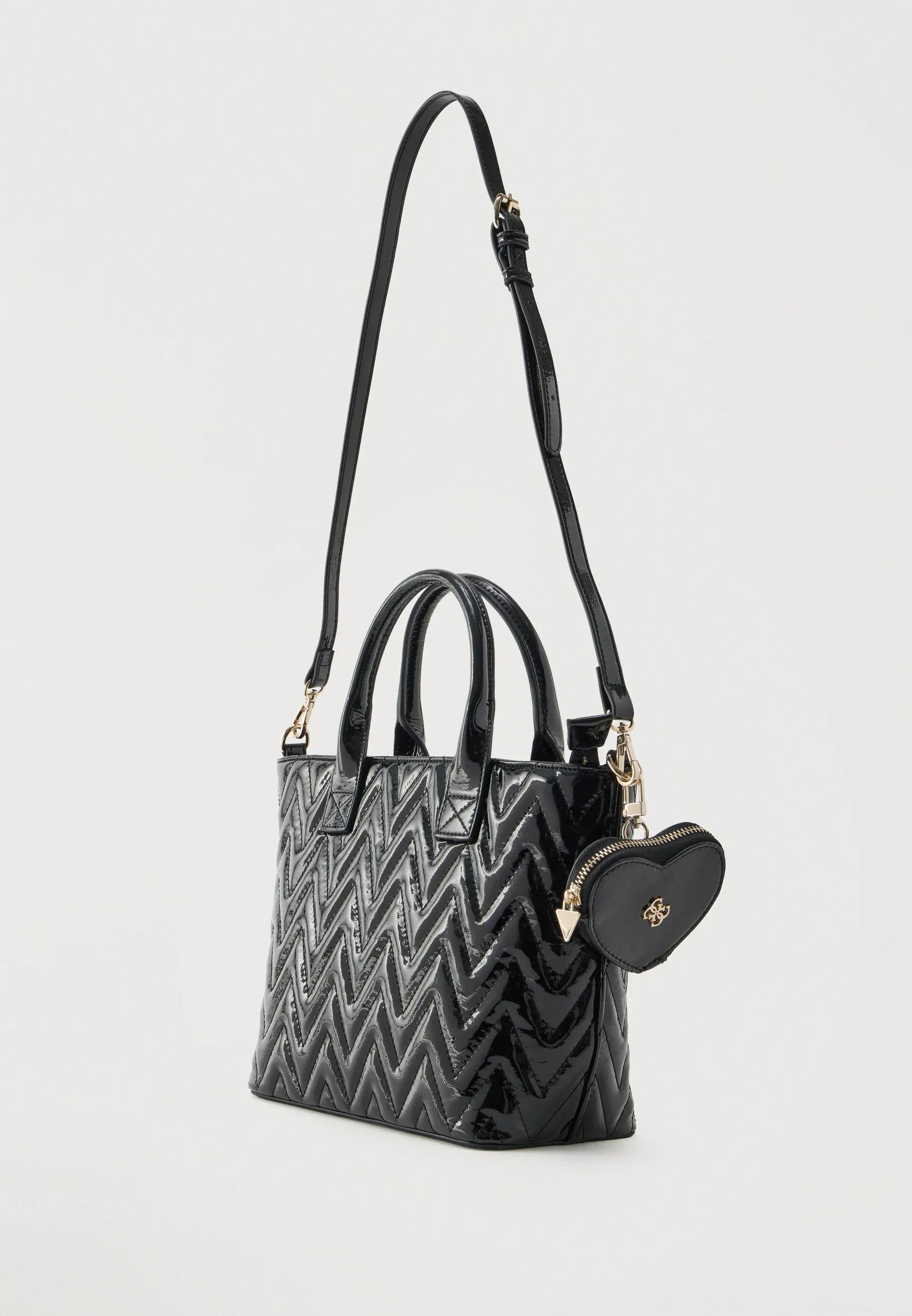 Guess Sac à main structuré unisexe Jet Black