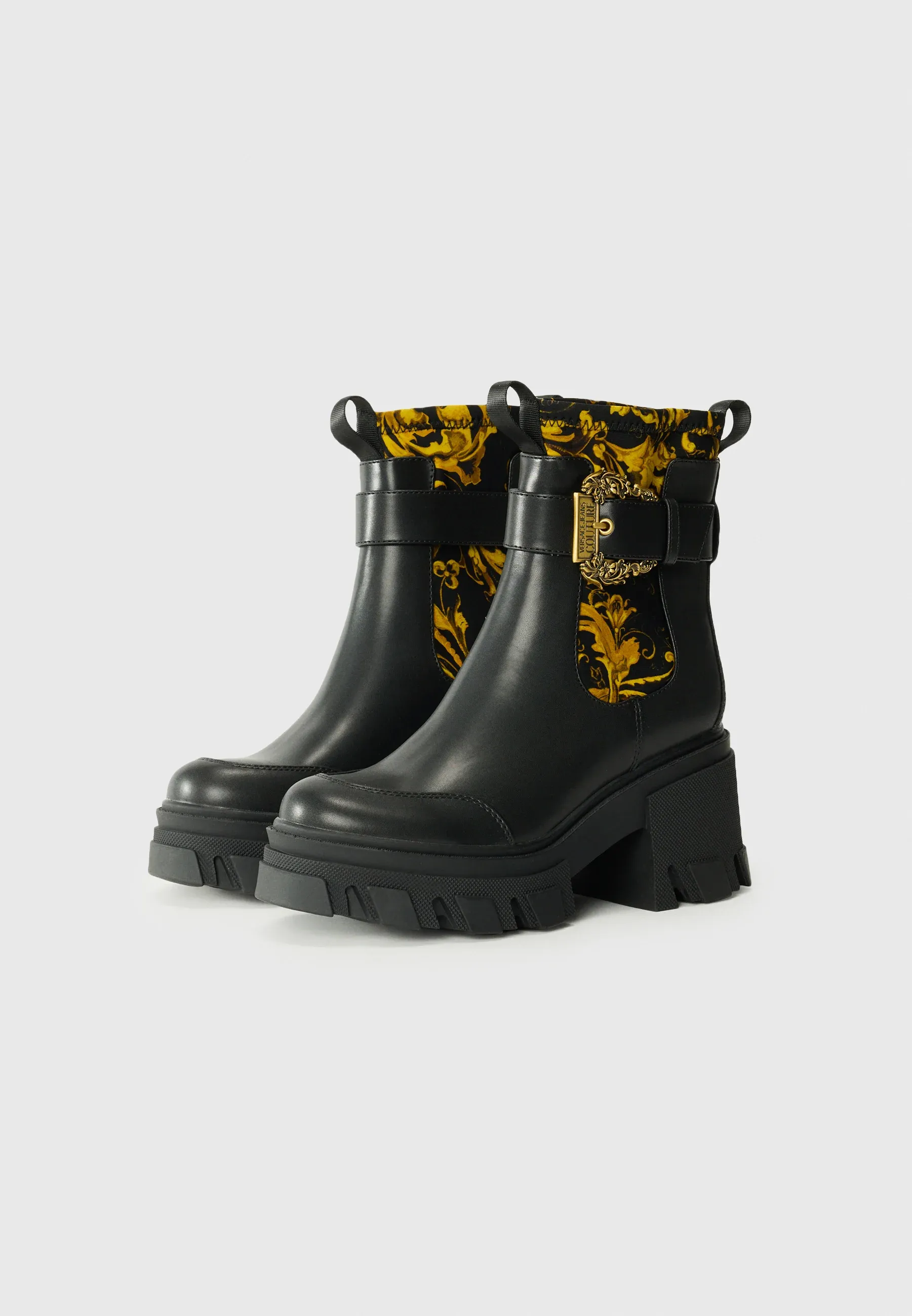 Versace Jeans Couture Fondo Sophie 84 Bottes Noires Or