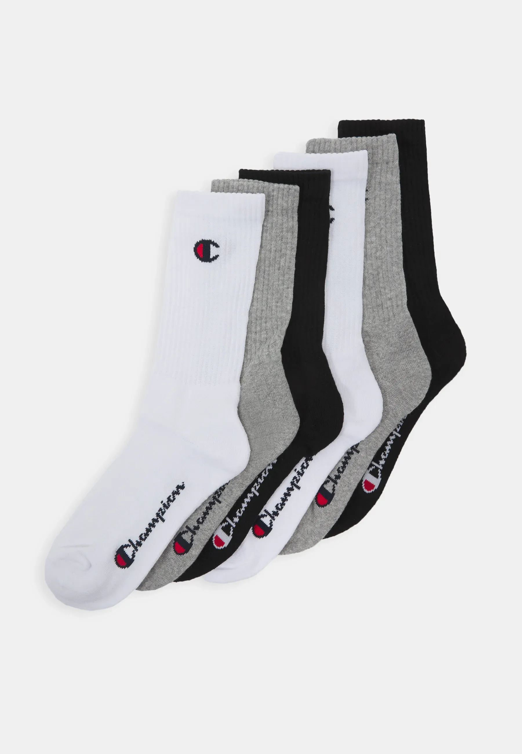 Champion Chaussettes de course 6 pièces unisexe Calze sportive Noir