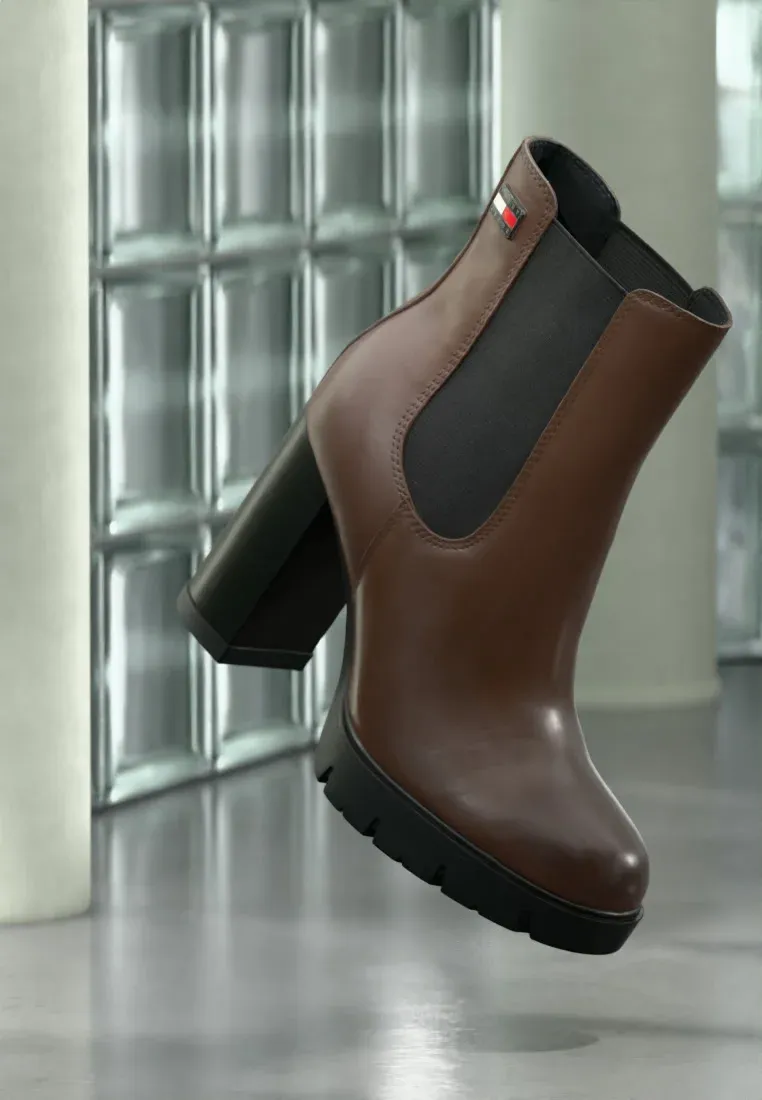 Bottes Chelsea Tommy Jeans Stivaletti à Talon Truffle Brun