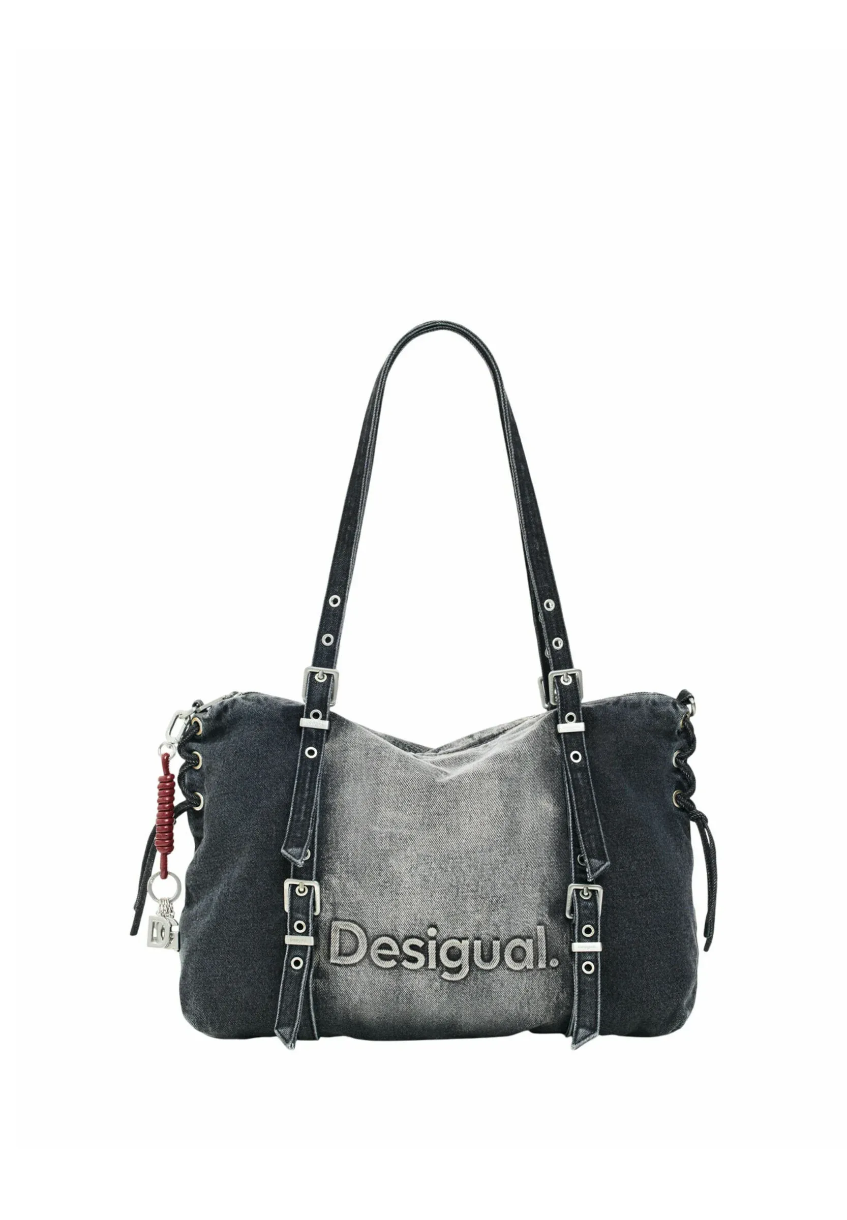 Desigual Grand Sac en Denim Borsa A Mano Gris