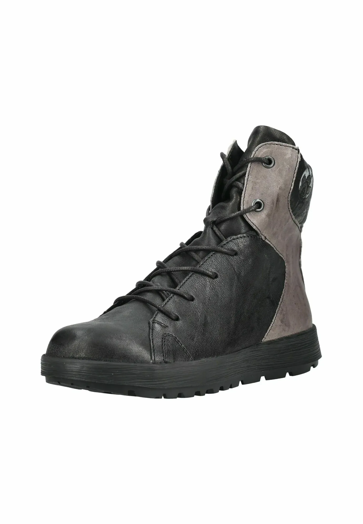 Think Stiefelette Stivaletti Stringati Schwarz Kombi