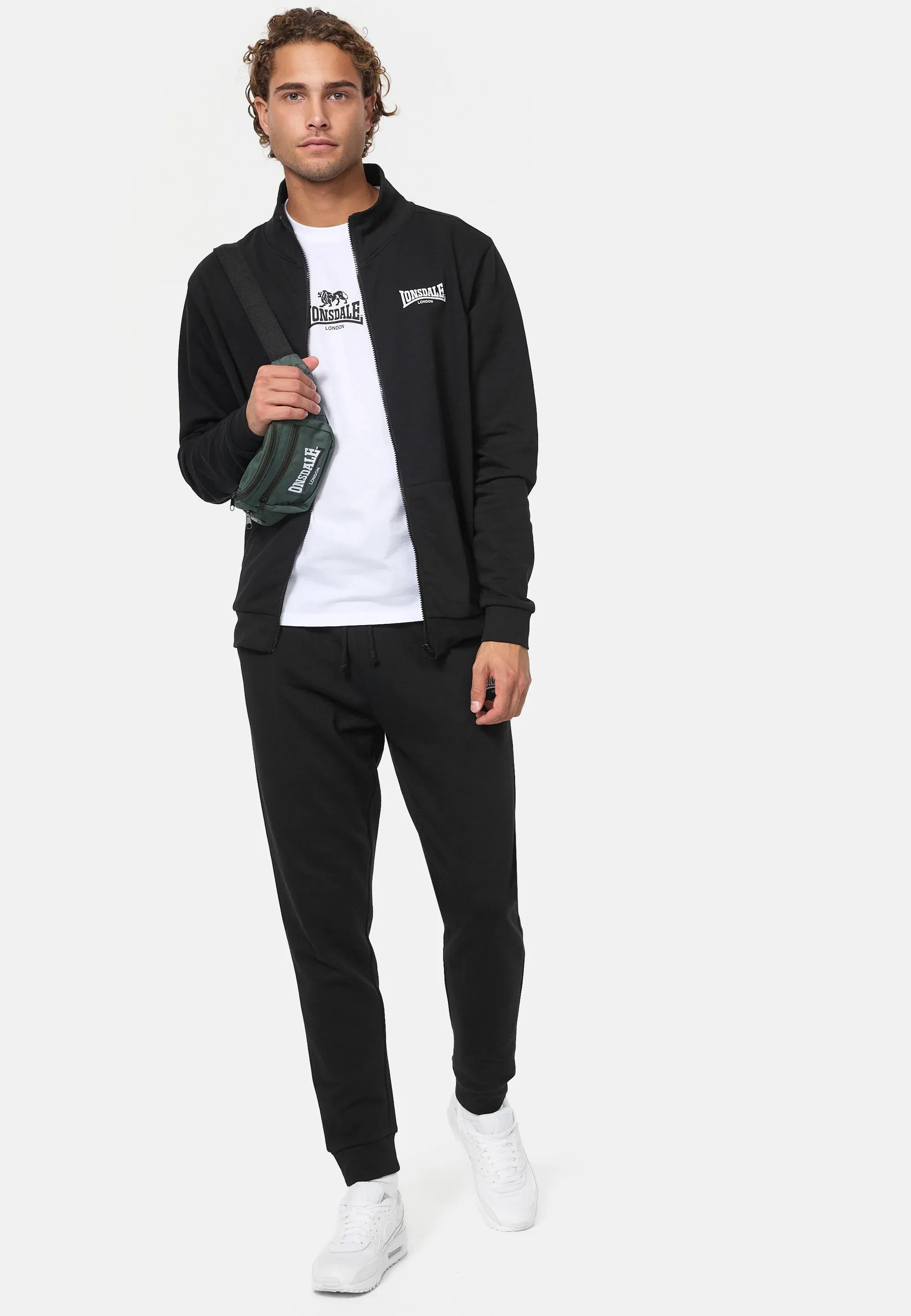 Lonsdale Marsupio Olive Noir Blanc