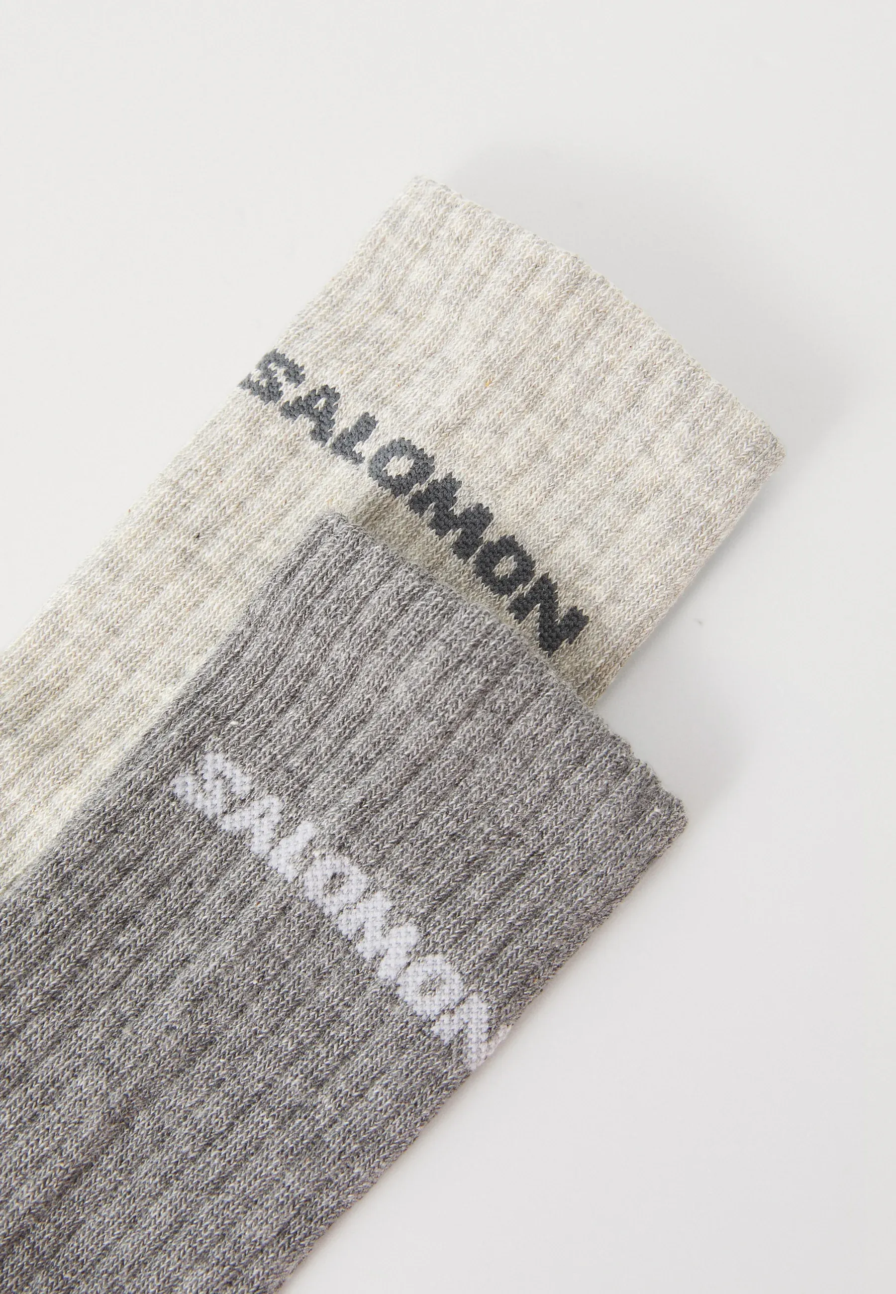 Salomon Evasion Crew Unisex 2 Pack Chaussettes Sportives Léger Gris Melange Moyen