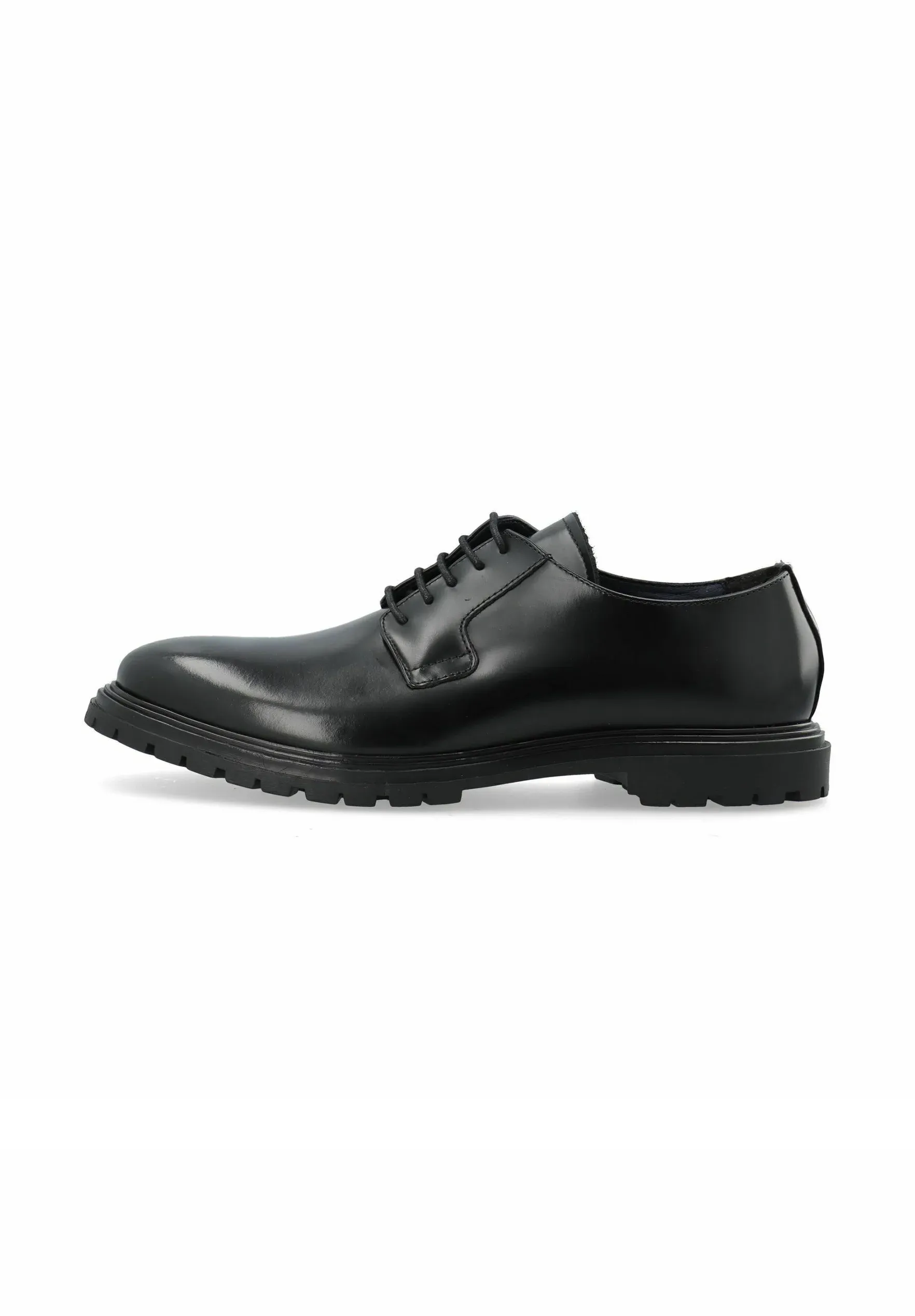 Bianco Derby en cuir Bialoui Stringate Noir