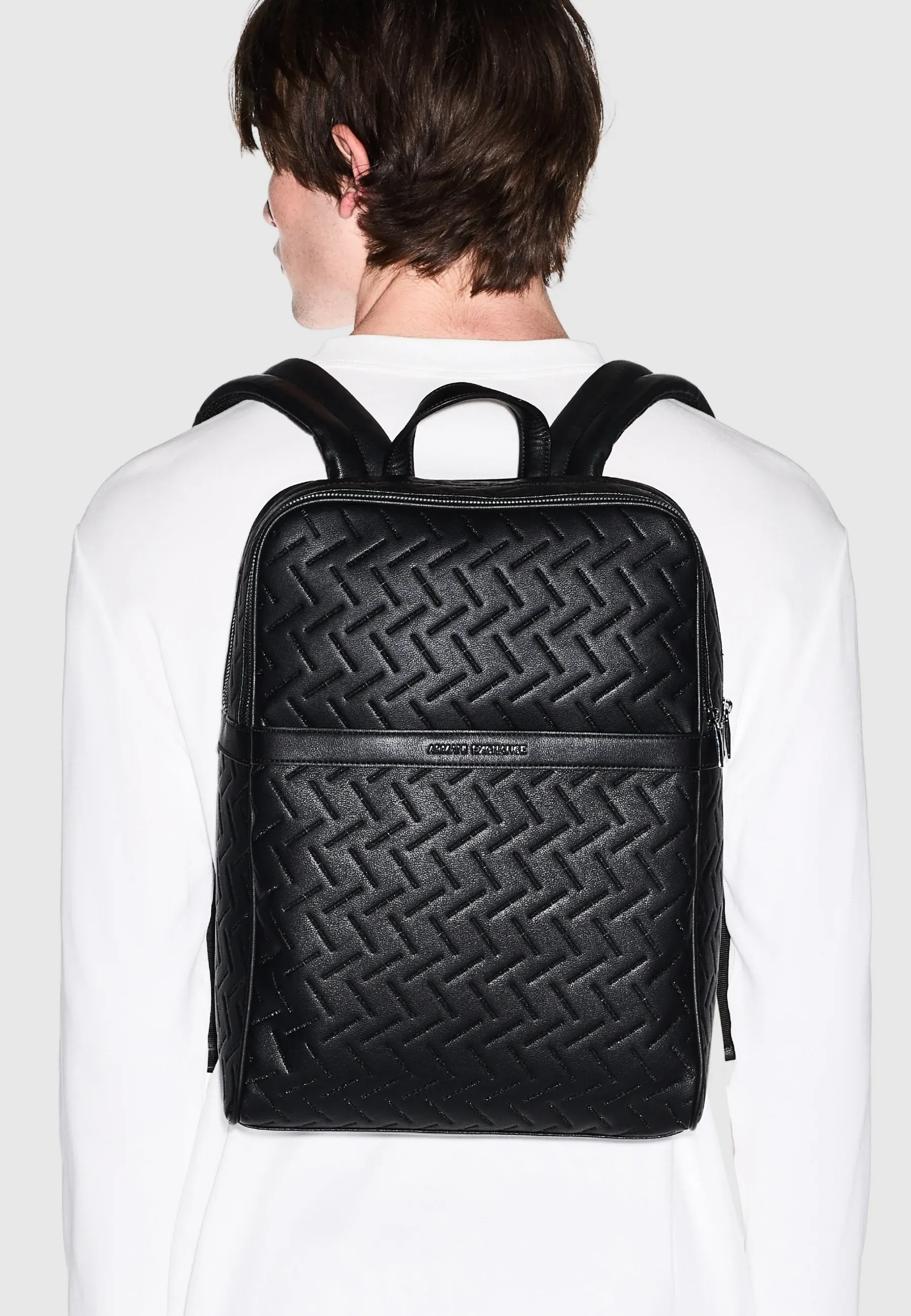 Sac à dos gravé Ginevra Armani Exchange Unisexe Zaino Noir
